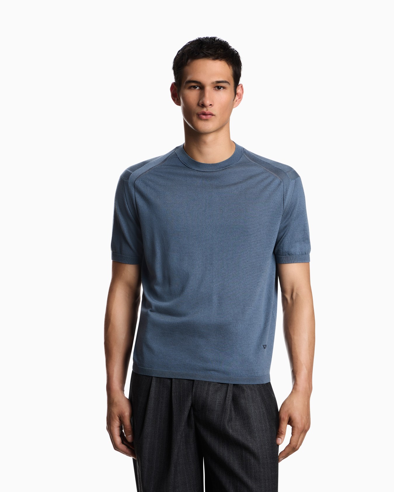 ASV plain-knit jumper in a Lyocell and wool blend Slide 3