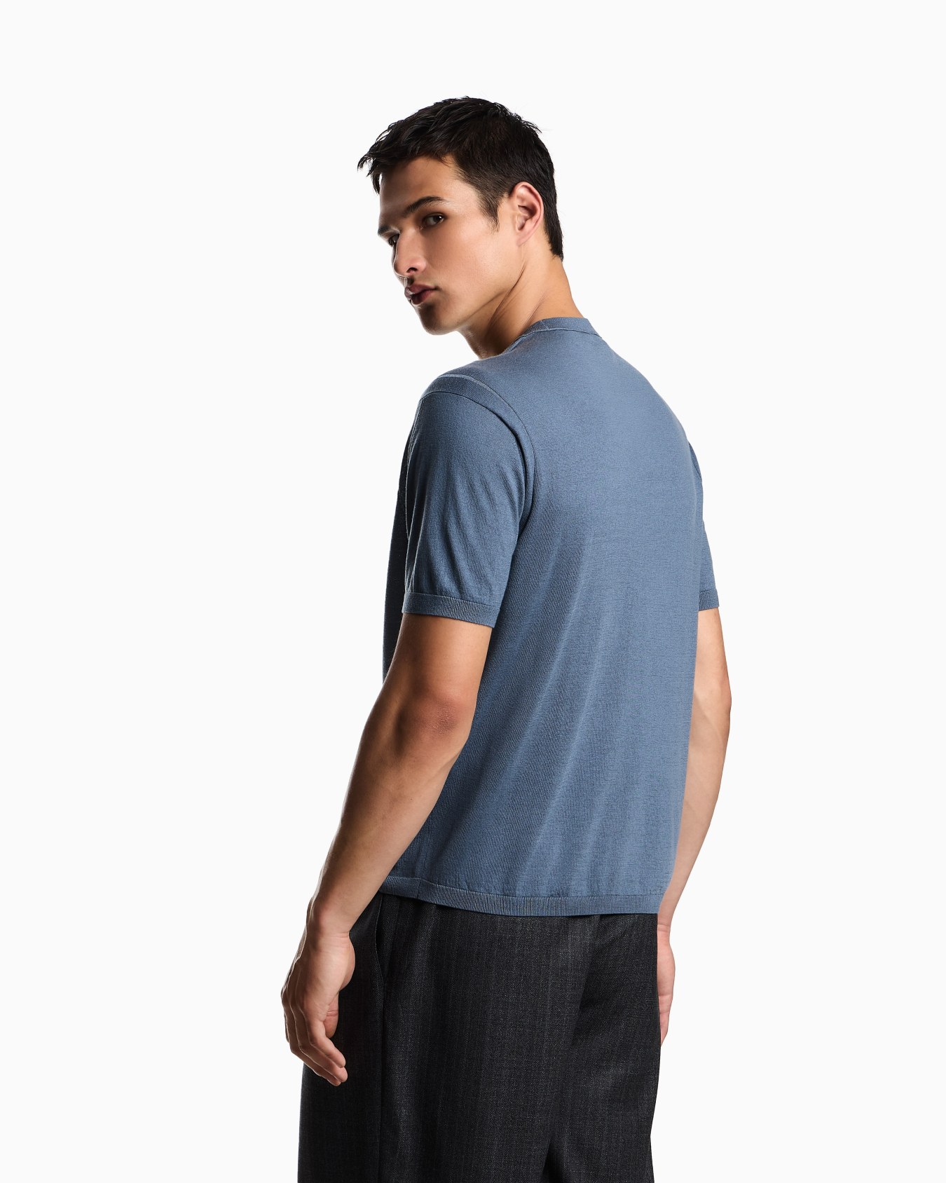 ASV plain-knit jumper in a Lyocell and wool blend Slide 2
