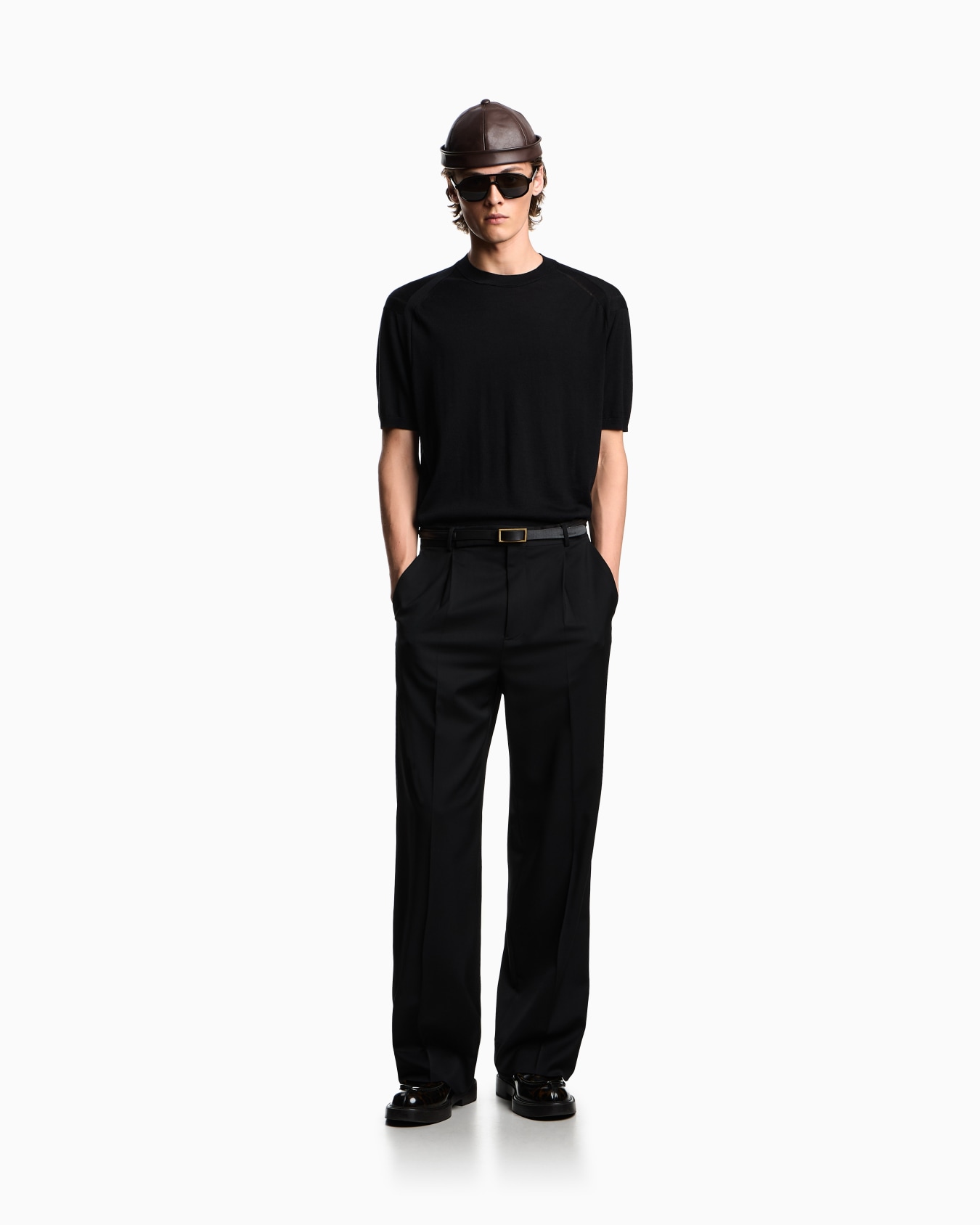 ASV plain-knit jumper in a Lyocell and wool blend Slide 1