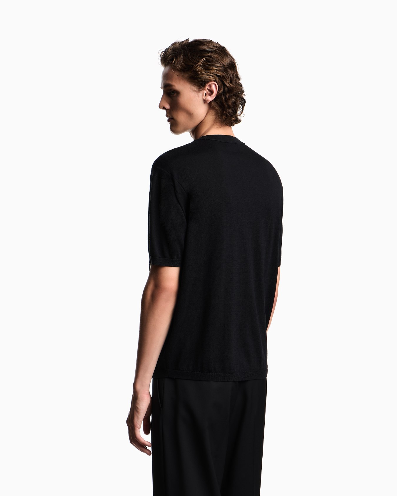 ASV plain-knit jumper in a Lyocell and wool blend Slide 2
