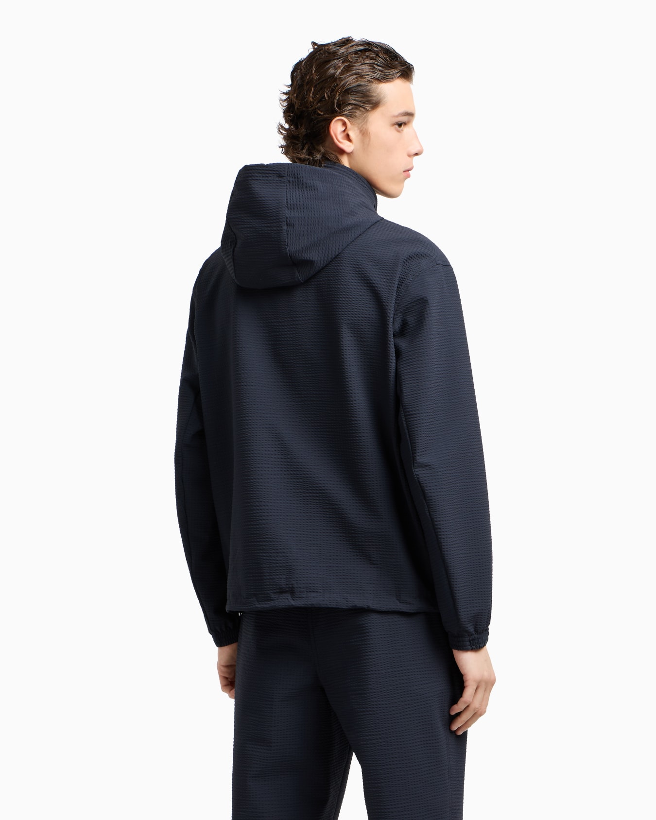 Nylon seersucker full-zip blouson Slide 3