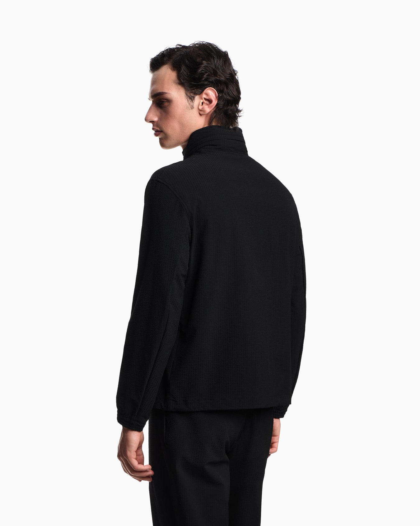 Nylon seersucker full-zip blouson Slide 2