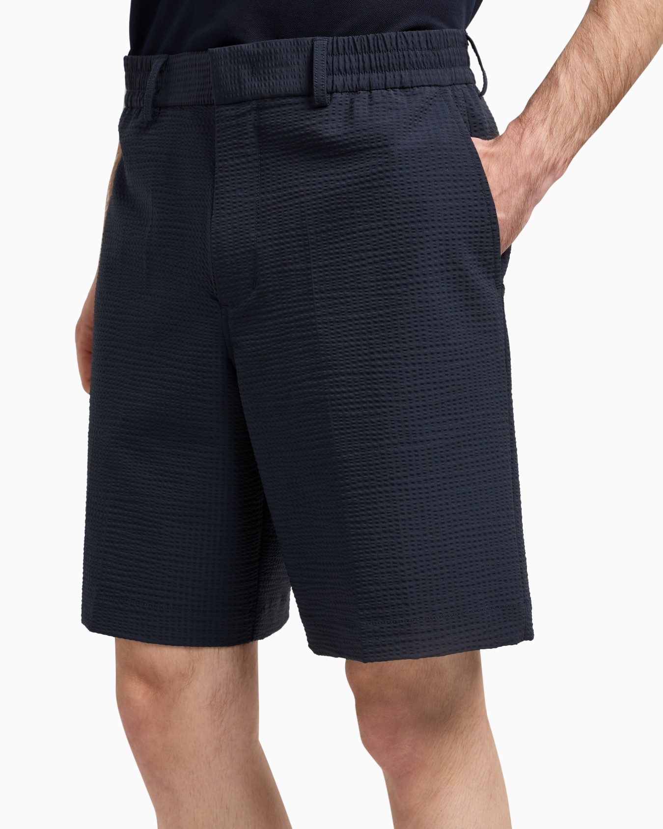 Seersucker nylon chino-style Bermuda shorts Slide 5