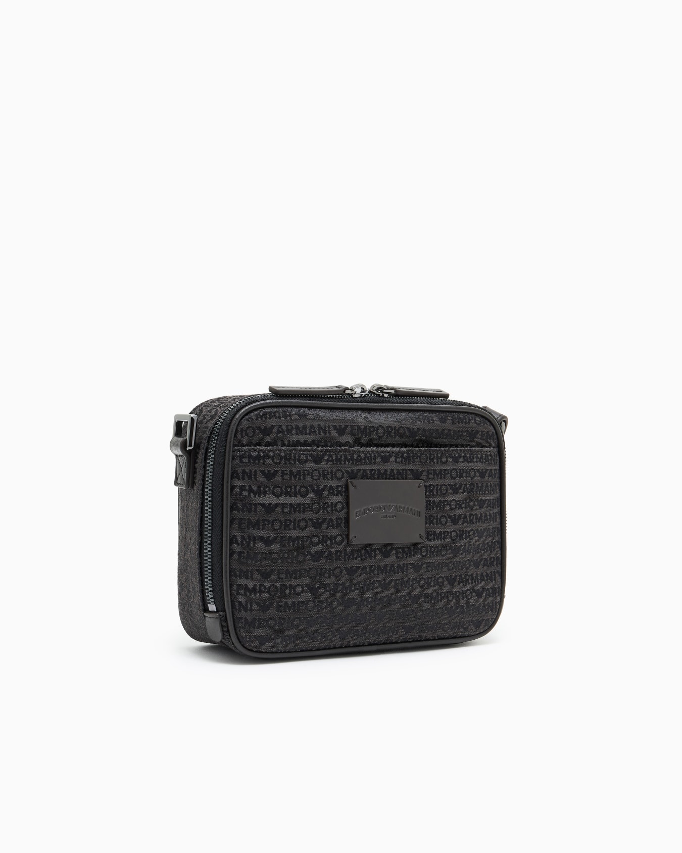 Monogram jacquard camera case with shoulder strap Slide 1