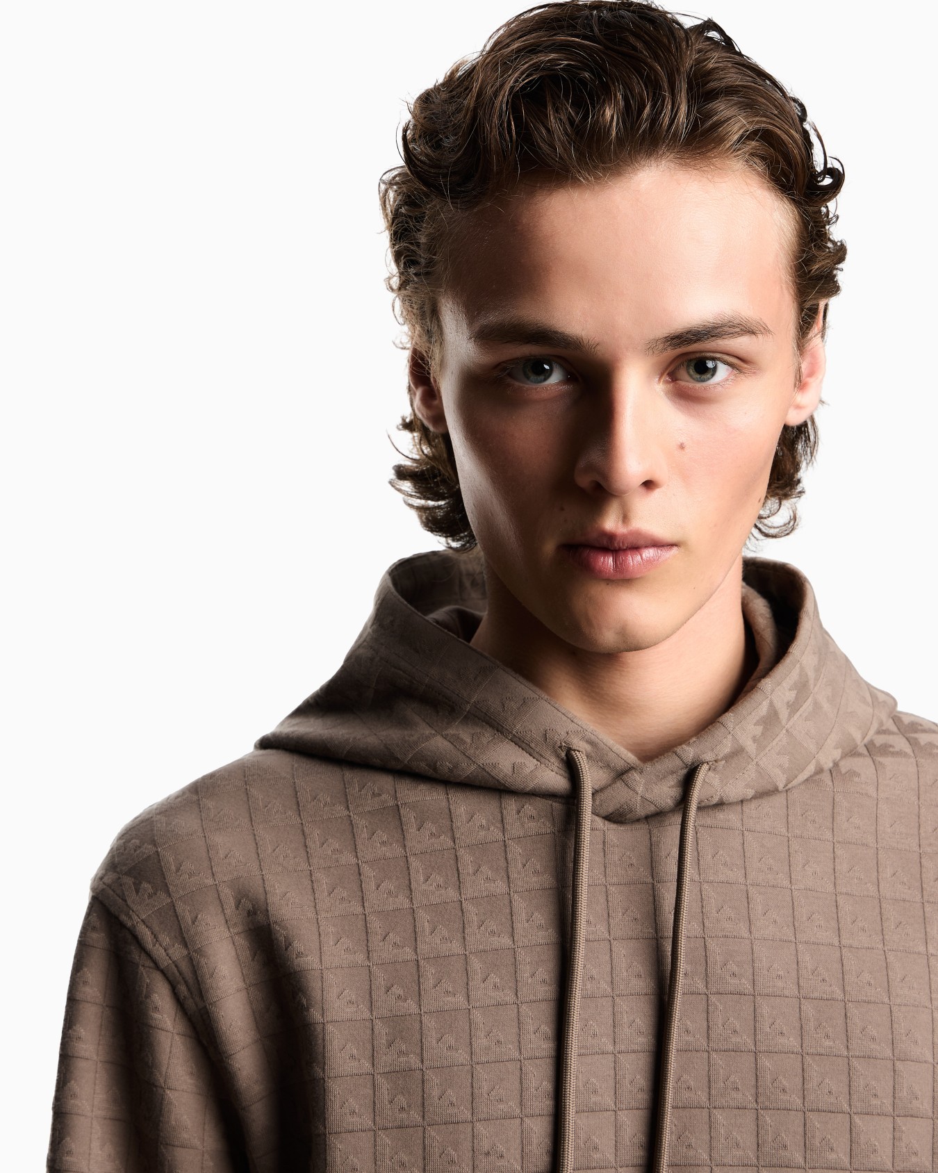 ASV Lyocell-blend jacquard jersey hooded sweatshirt with repeated eagle motif Slide 4