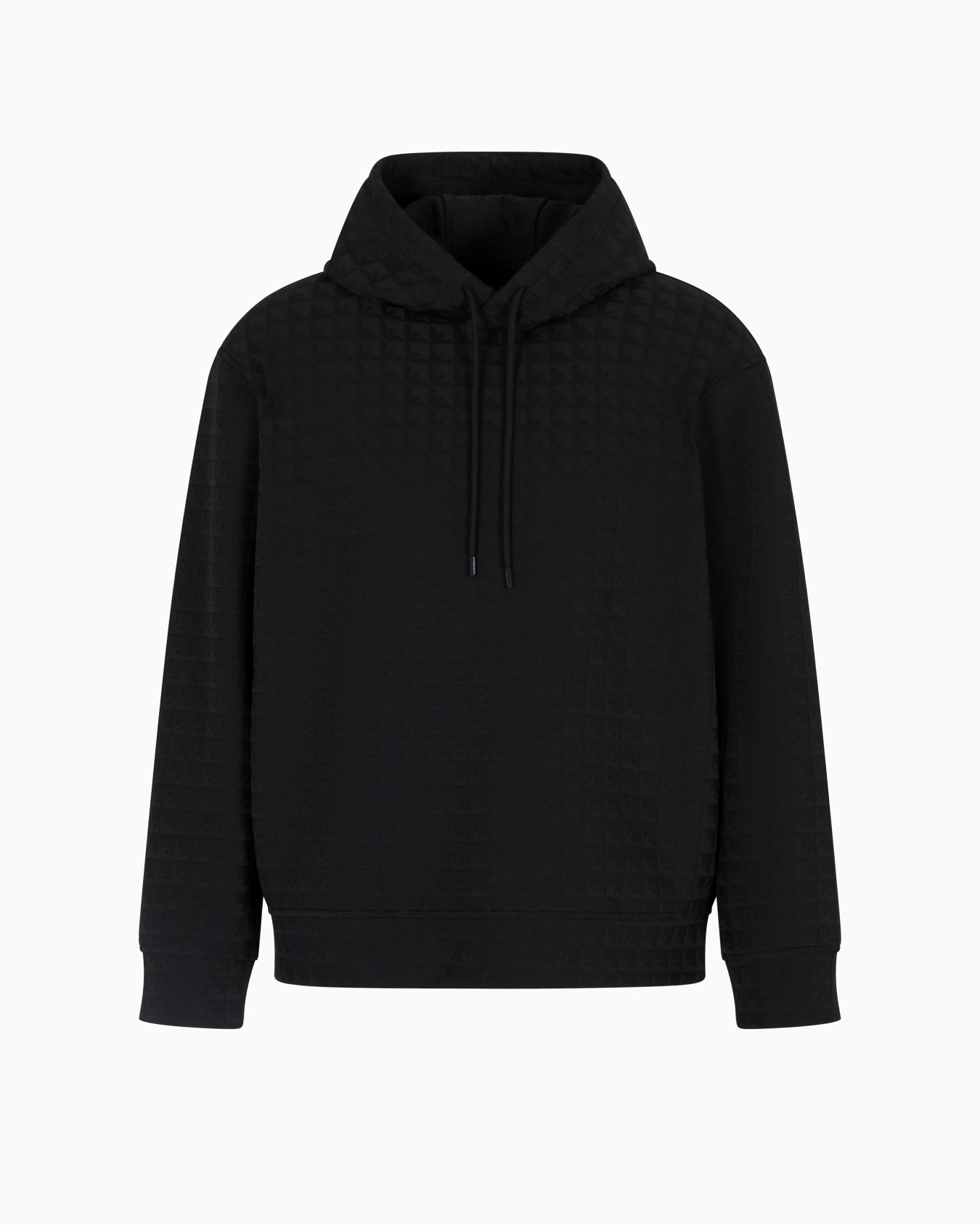 Sweat-shirt à capuche en jersey jacquard mélange lyocell avec motif aigle réitéré ASV Diapositive 0