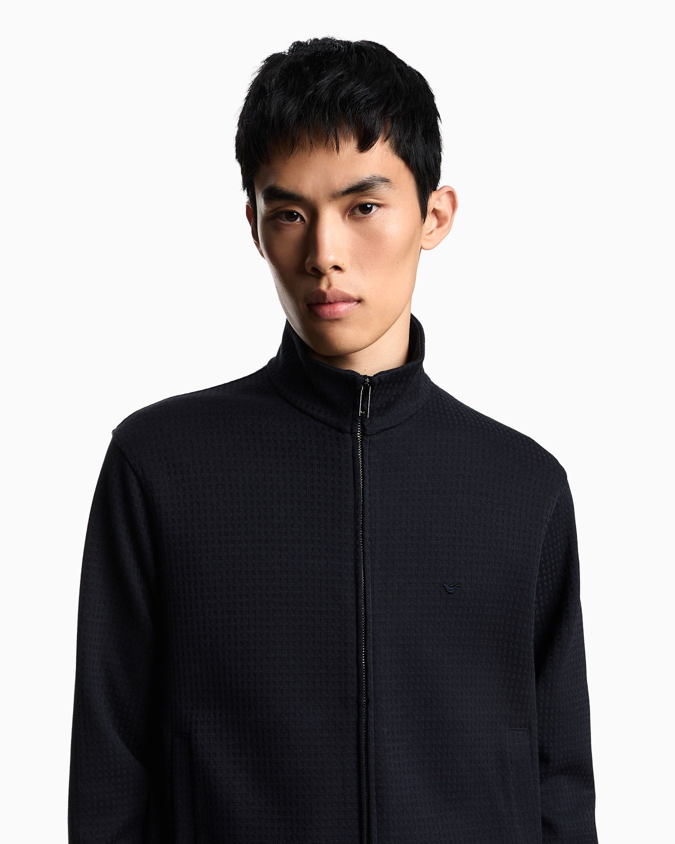 ASV full-zip sweatshirt in Lyocell-blend jacquard jersey Slide 4