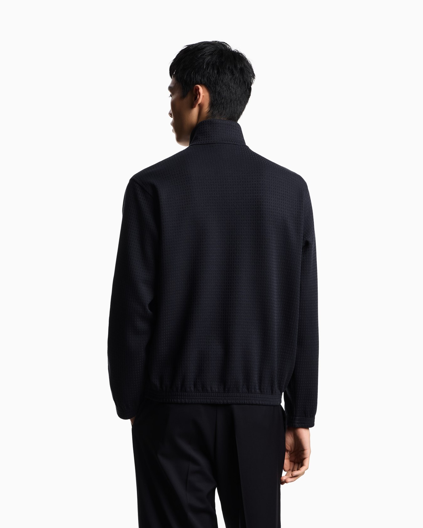 ASV full-zip sweatshirt in Lyocell-blend jacquard jersey Slide 2