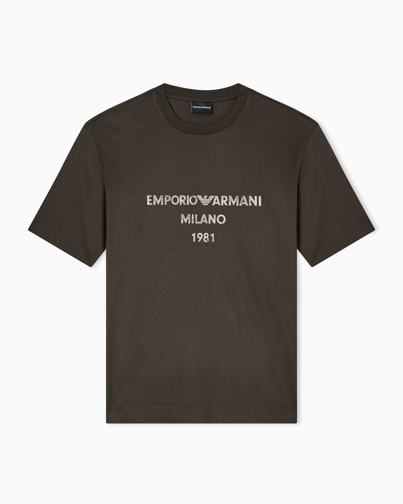ASV Lyocell T-shirt with vintage-effect logo print Slide 0