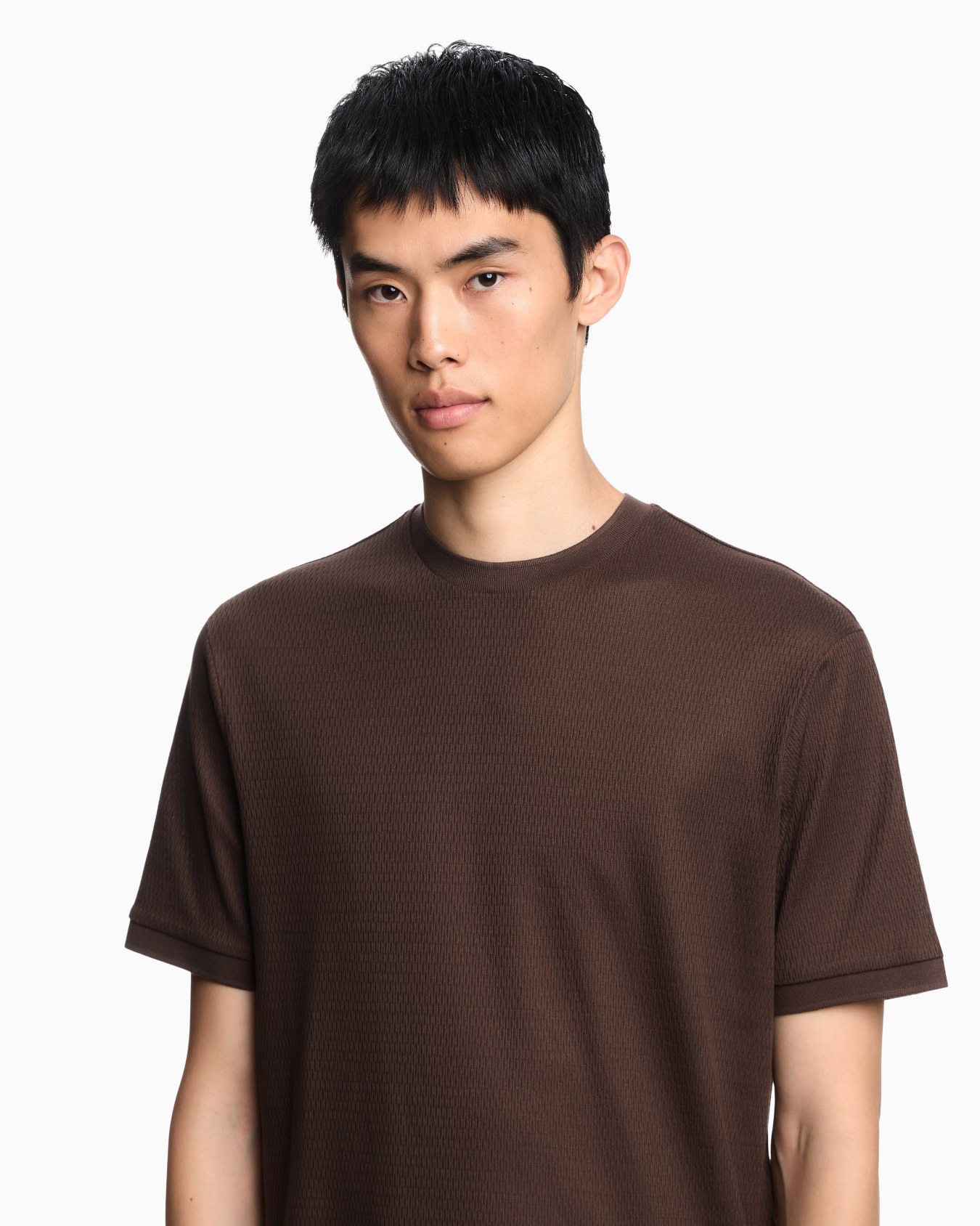 ASV jersey T-shirt with vertical jacquard motif Slide 4