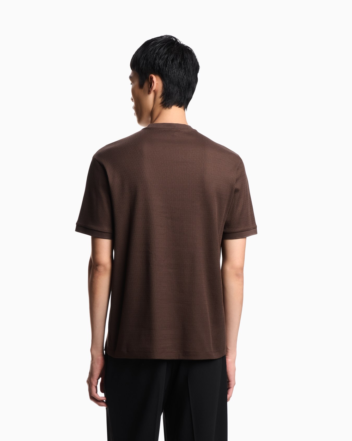 ASV jersey T-shirt with vertical jacquard motif Slide 2