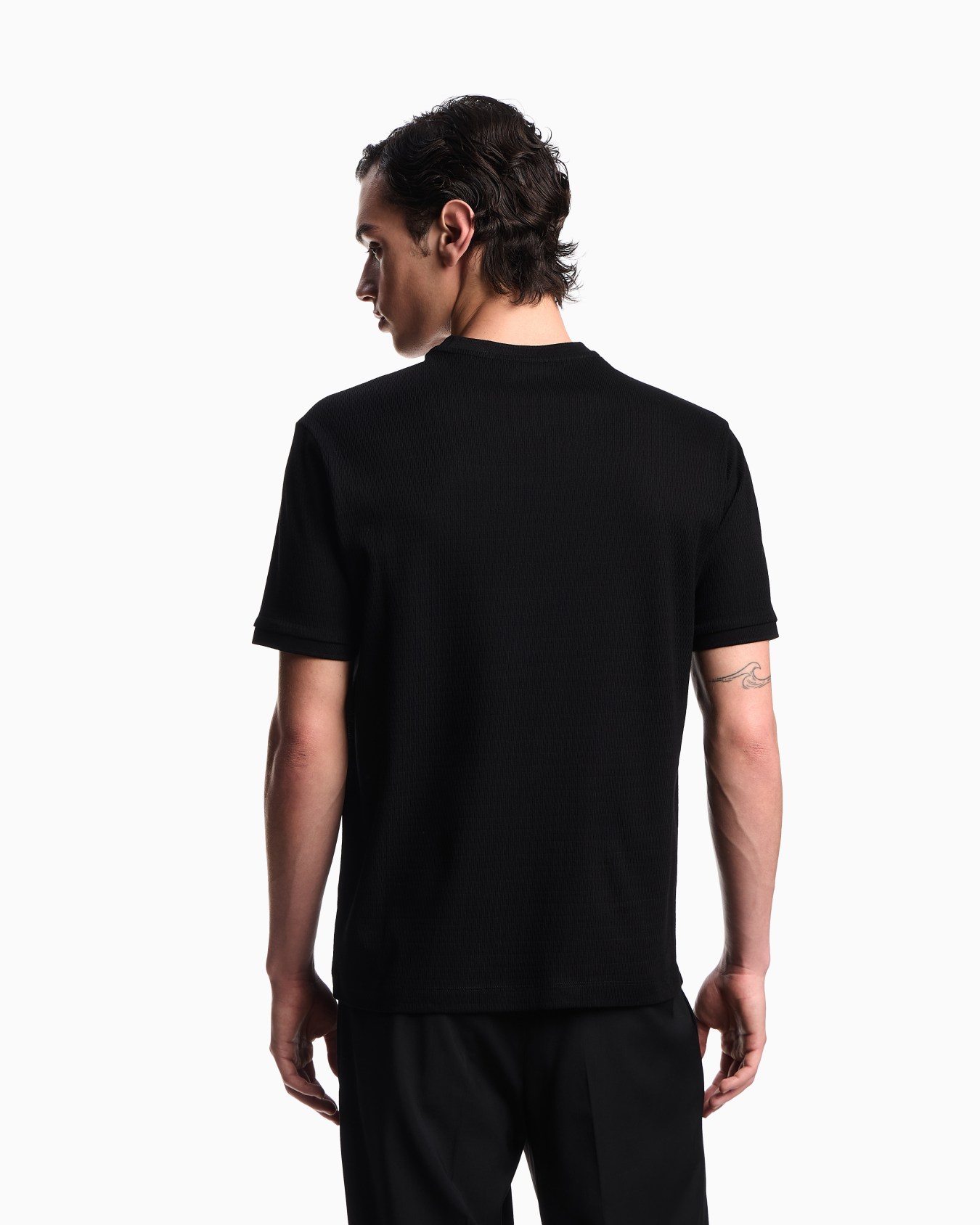 ASV jersey T-shirt with vertical jacquard motif Slide 2