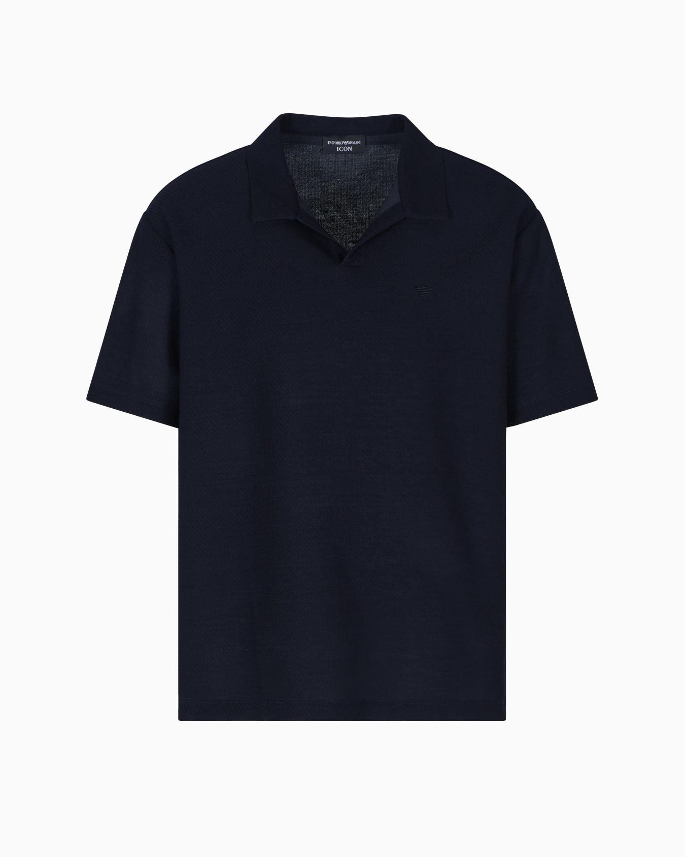 Icon polo shirt in yarn-dyed jacquard jersey Slide 0