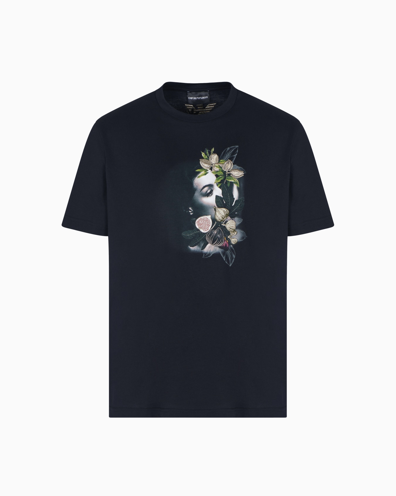 ASV jersey T-shirt with embroidery and print of a woman and foliage Slide 0