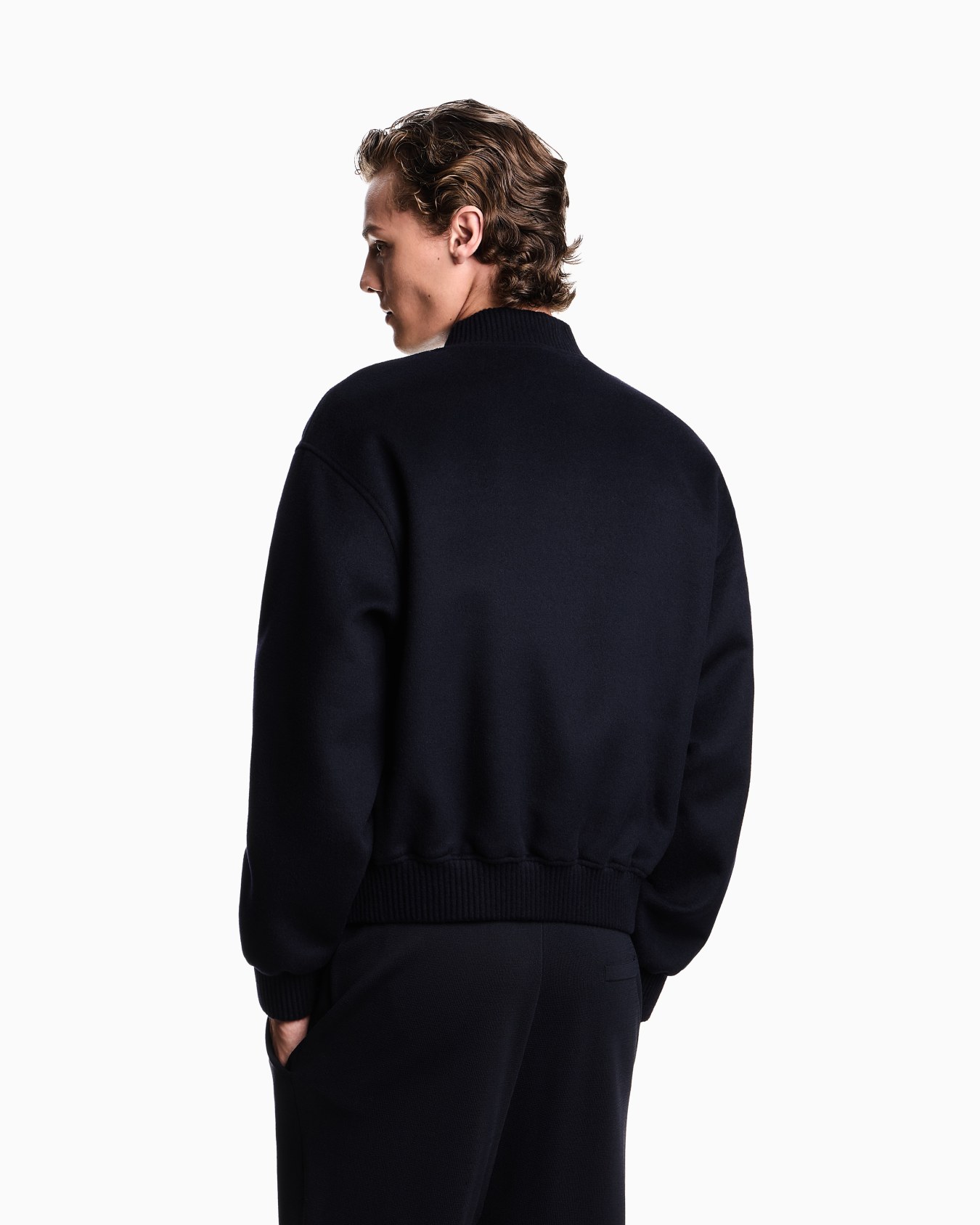 Blouson avec fermeture zippée en tissu de laine vierge Icon Diapositive 2