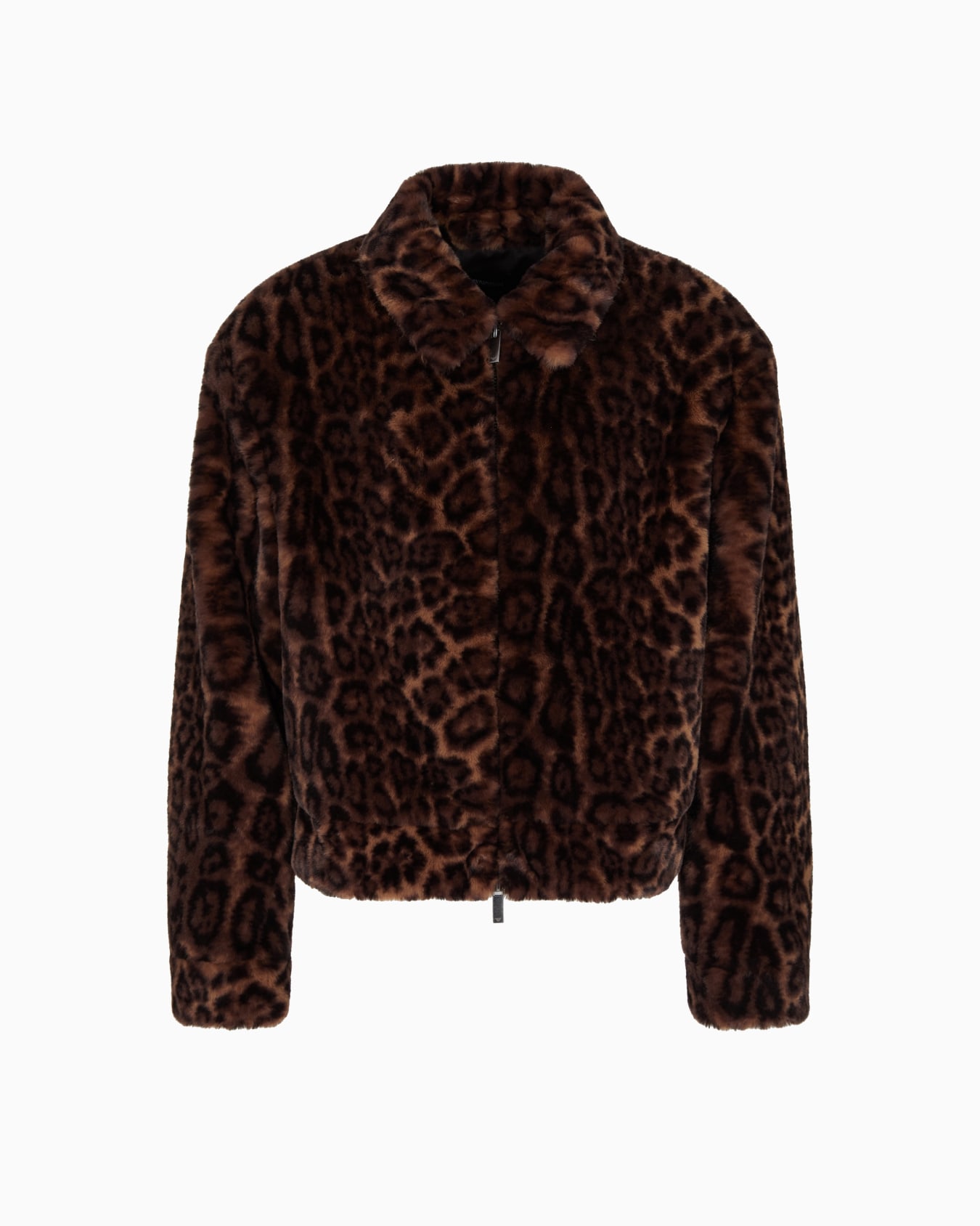 Animal-print faux-fur blouson Slide 0