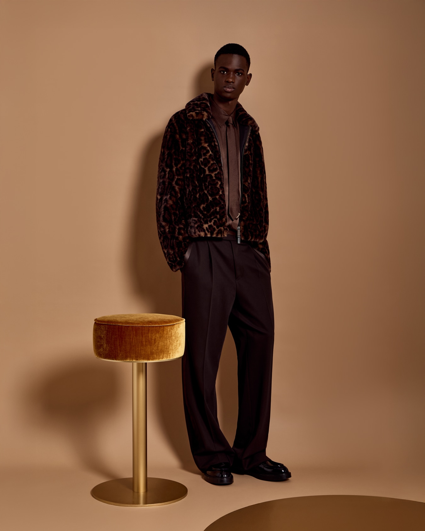 Animal-print faux-fur blouson Slide 6