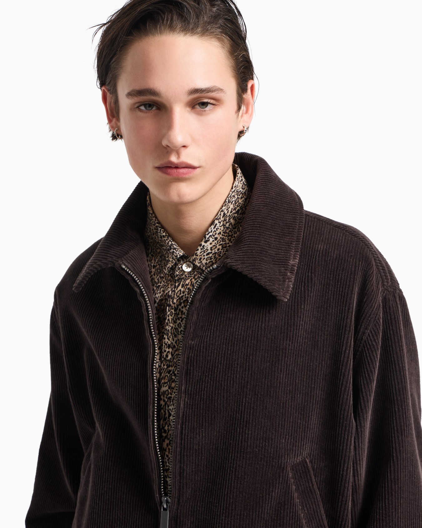 Blouson zippé en velours côtelé Diapositive 5