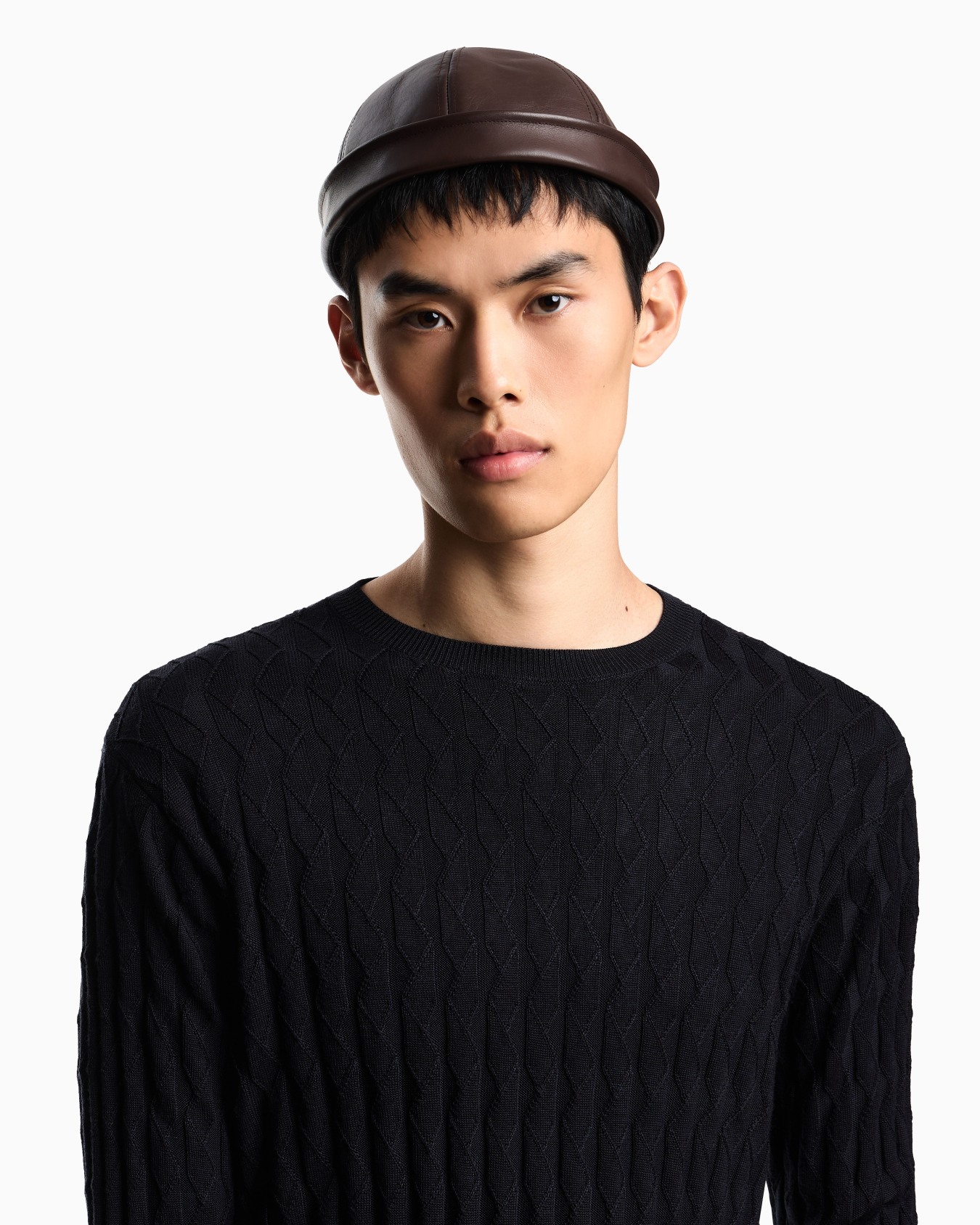 ASV Lyocell-blend jumper in an embossed, patterned stitch Slide 4