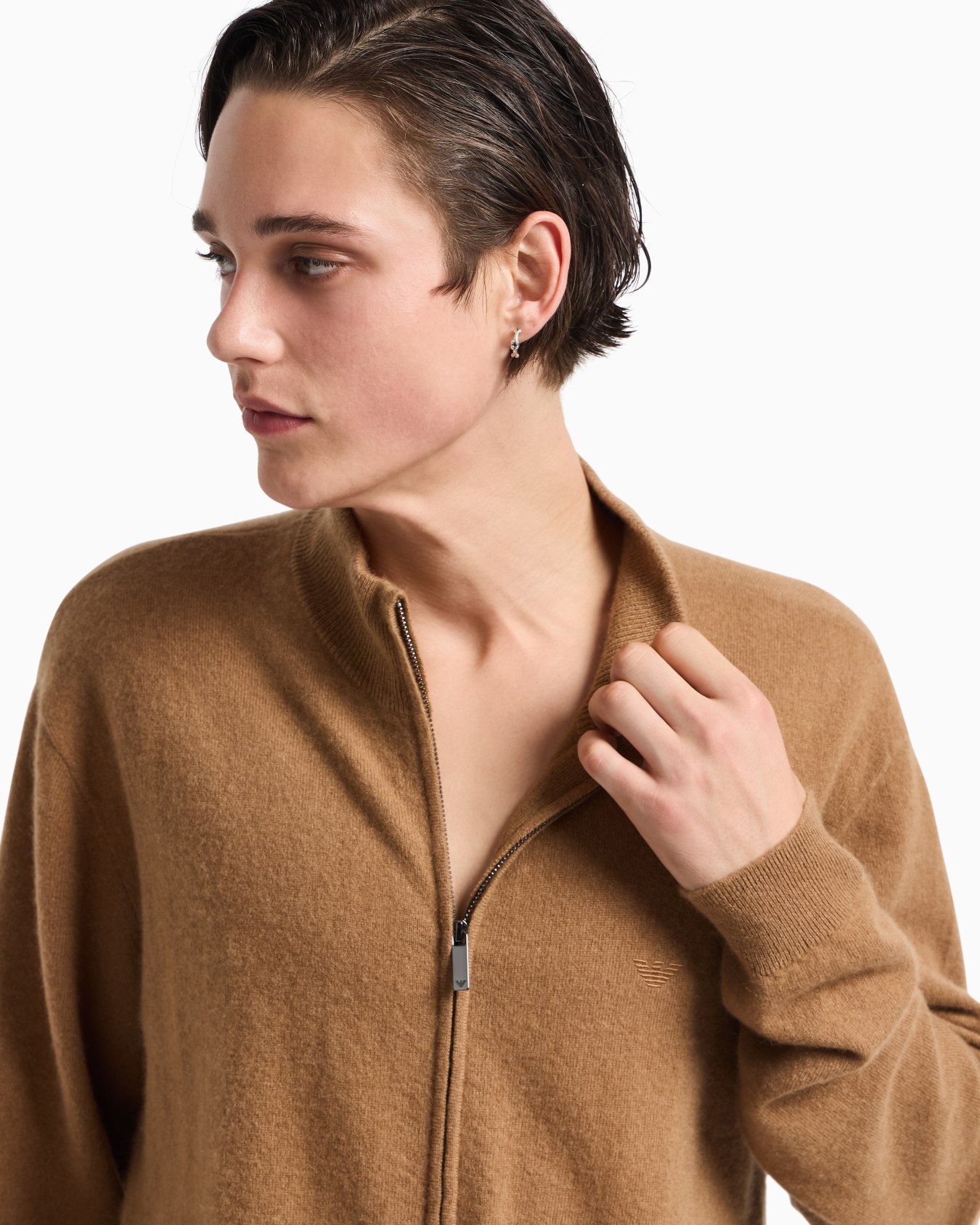 Icon pure cashmere full-zip cardigan Slide 5
