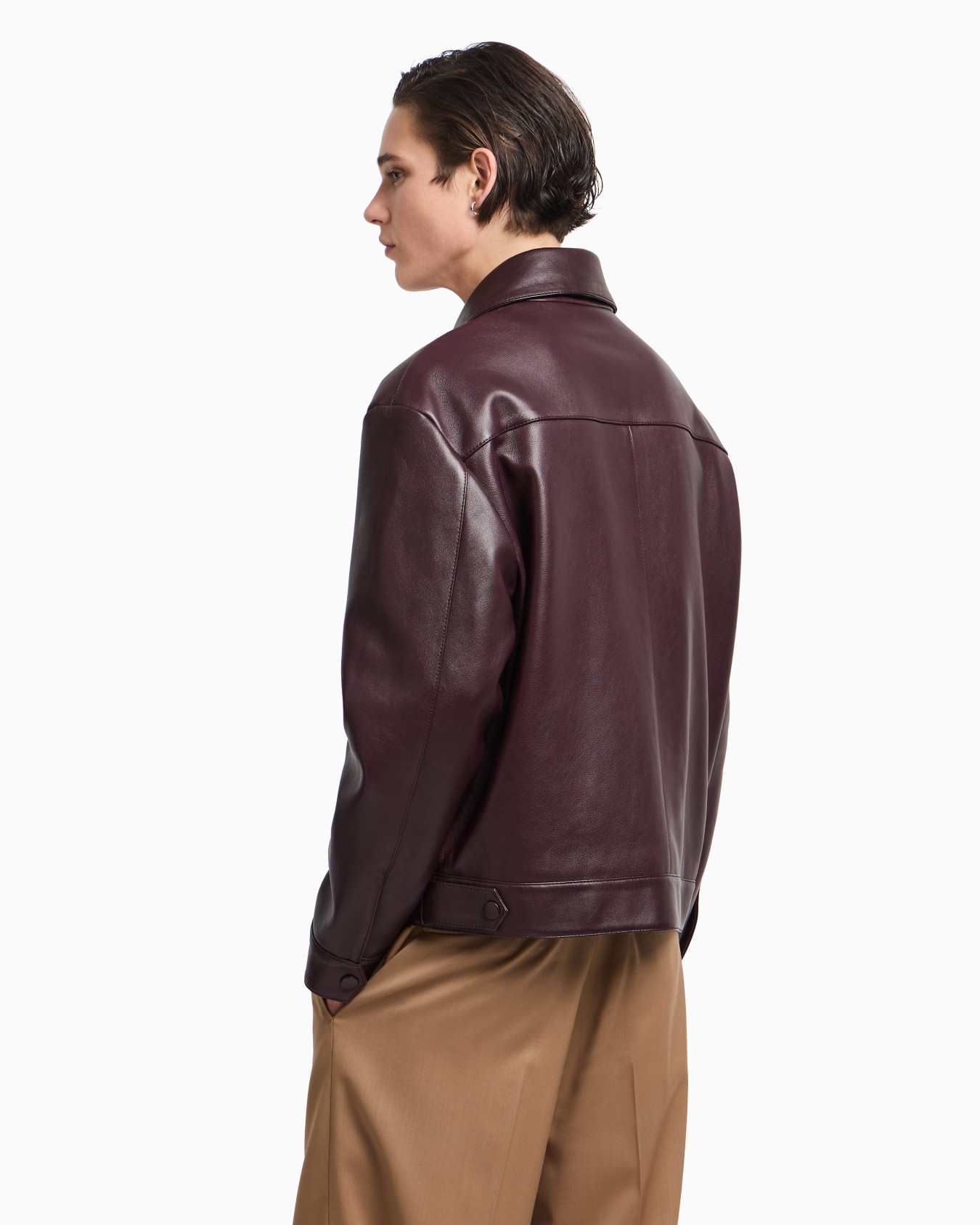 Blouson in nappa di agnello plongé Slide 3