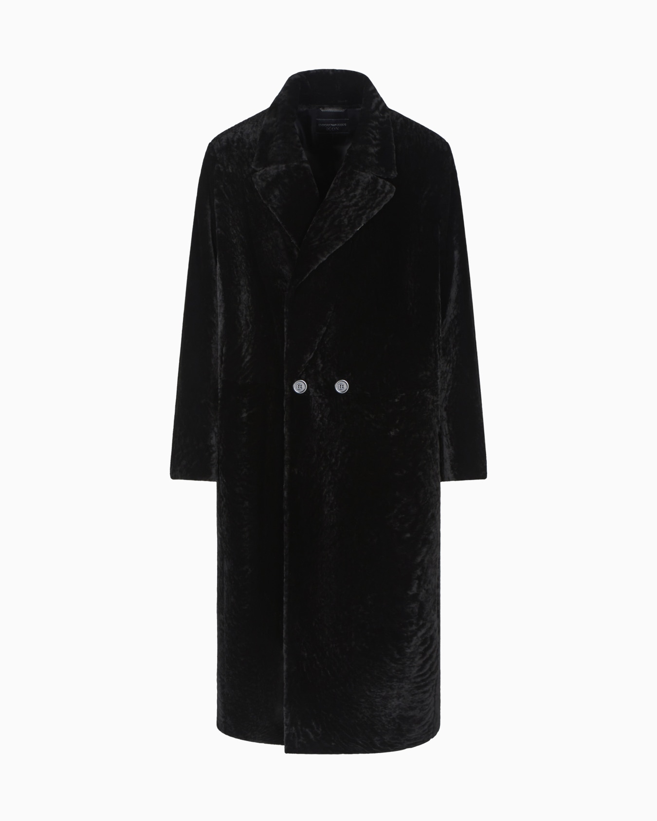Icon velvet-effect lamb shearling coat Slide 0
