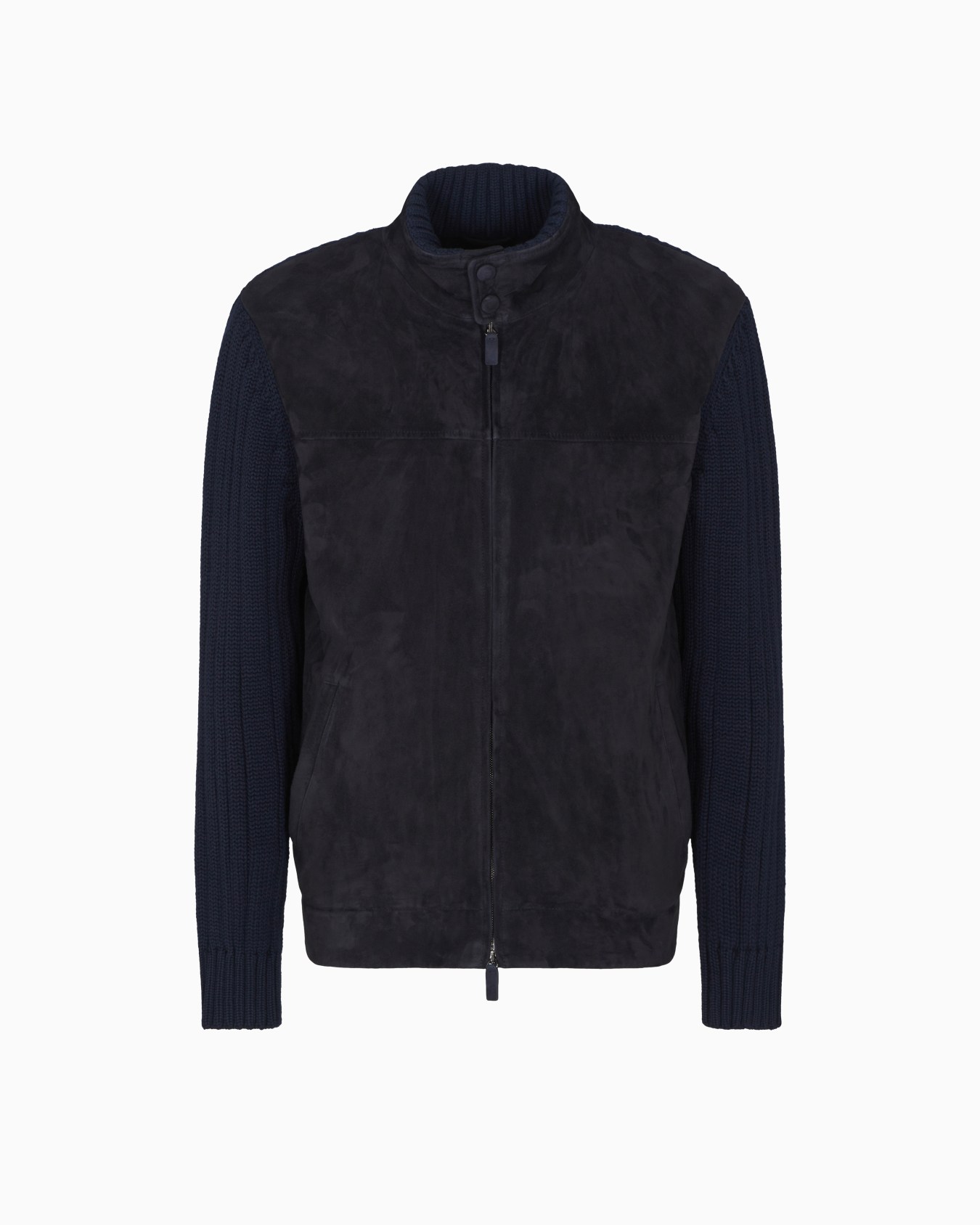 Blouson in suede e maglia misto lana Slide 0