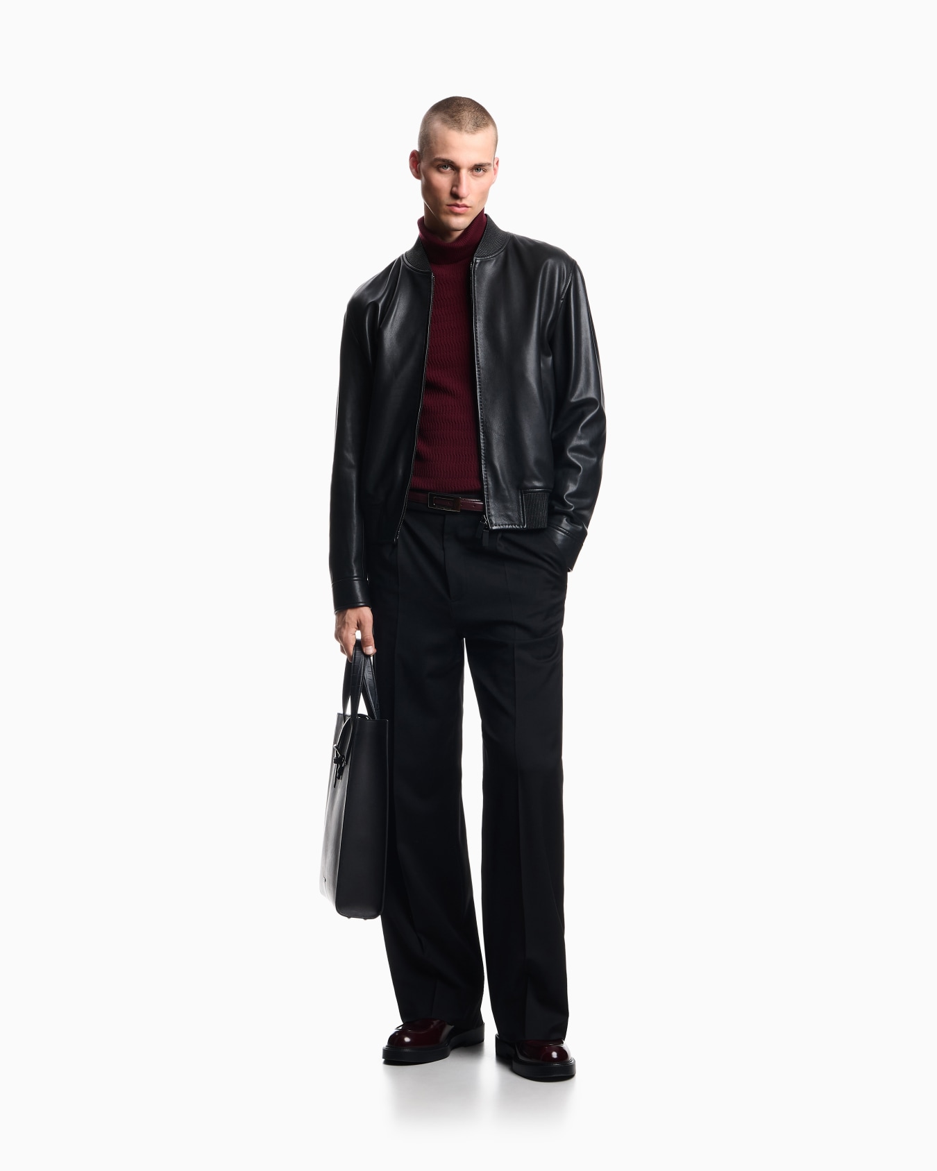 Blouson in aniline nappa lambskin Slide 1