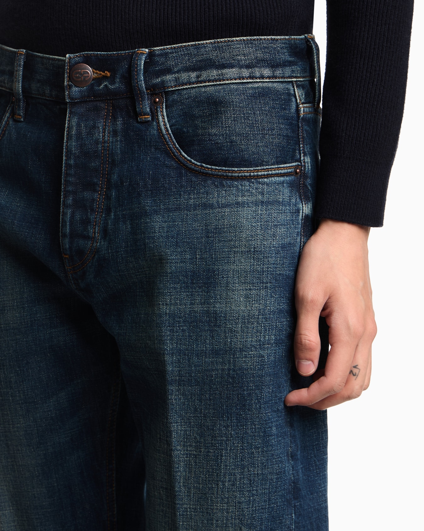 J41 straight-fit vintage jeans DENIM LAB by Emporio Armani Slide 4
