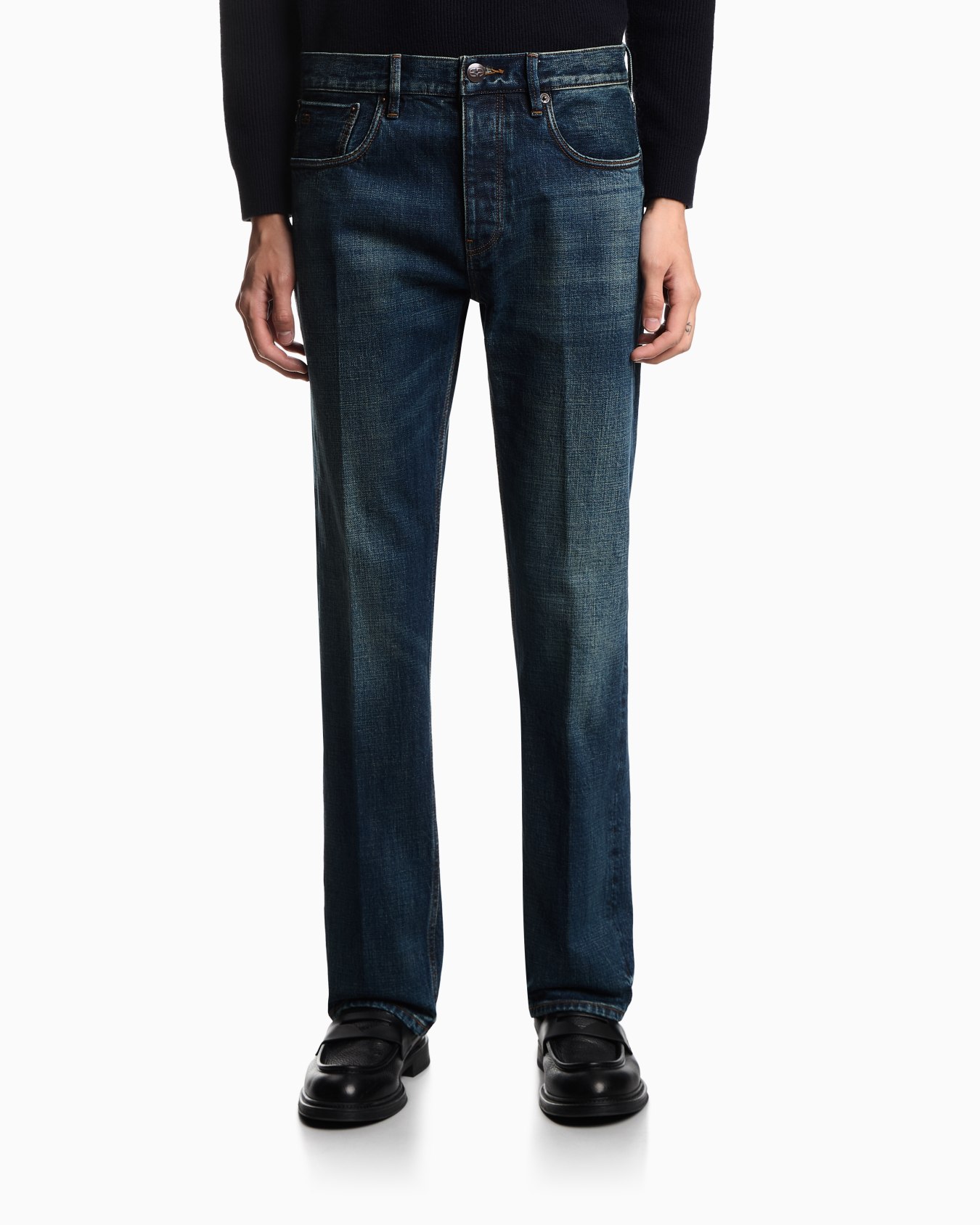 J41 straight-fit vintage jeans DENIM LAB by Emporio Armani Slide 3