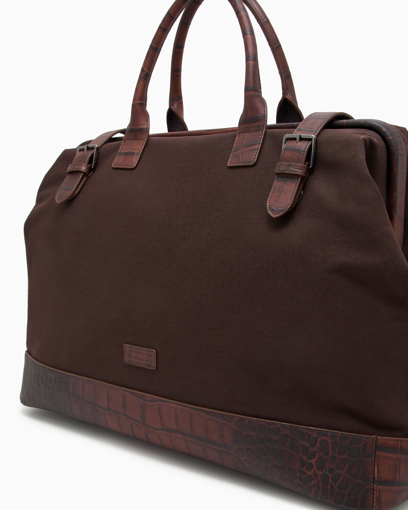 Weekend bag with crocodile-embossed leather details Slide 4