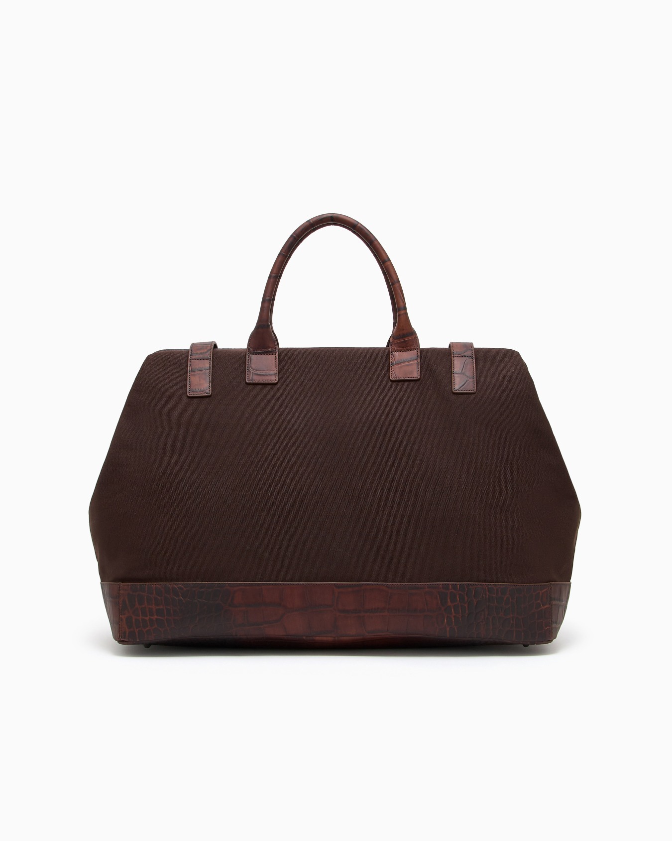 Weekend bag with crocodile-embossed leather details Slide 2