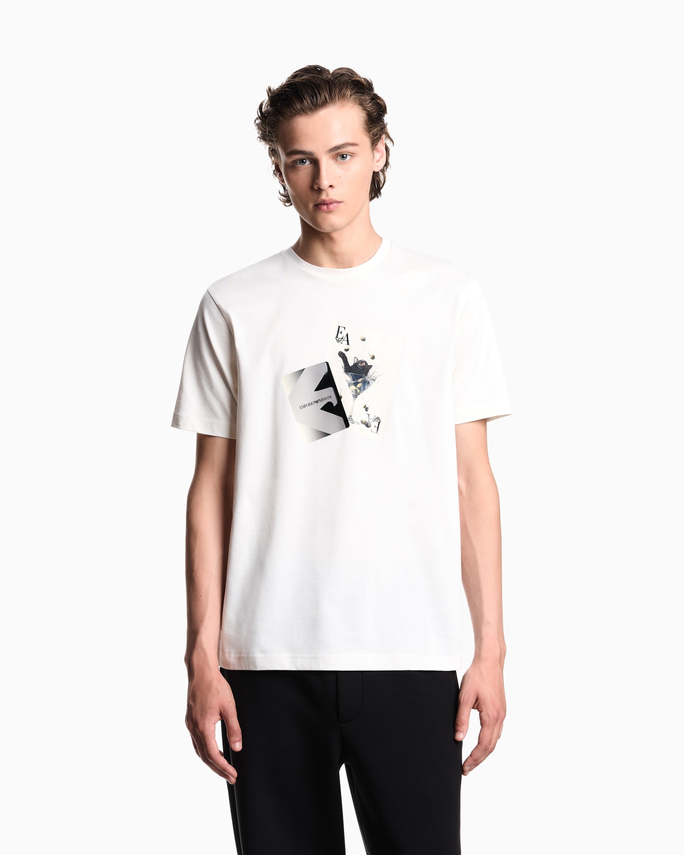 ASV Tシャツ ジャージー トランププリント スライドする 3
