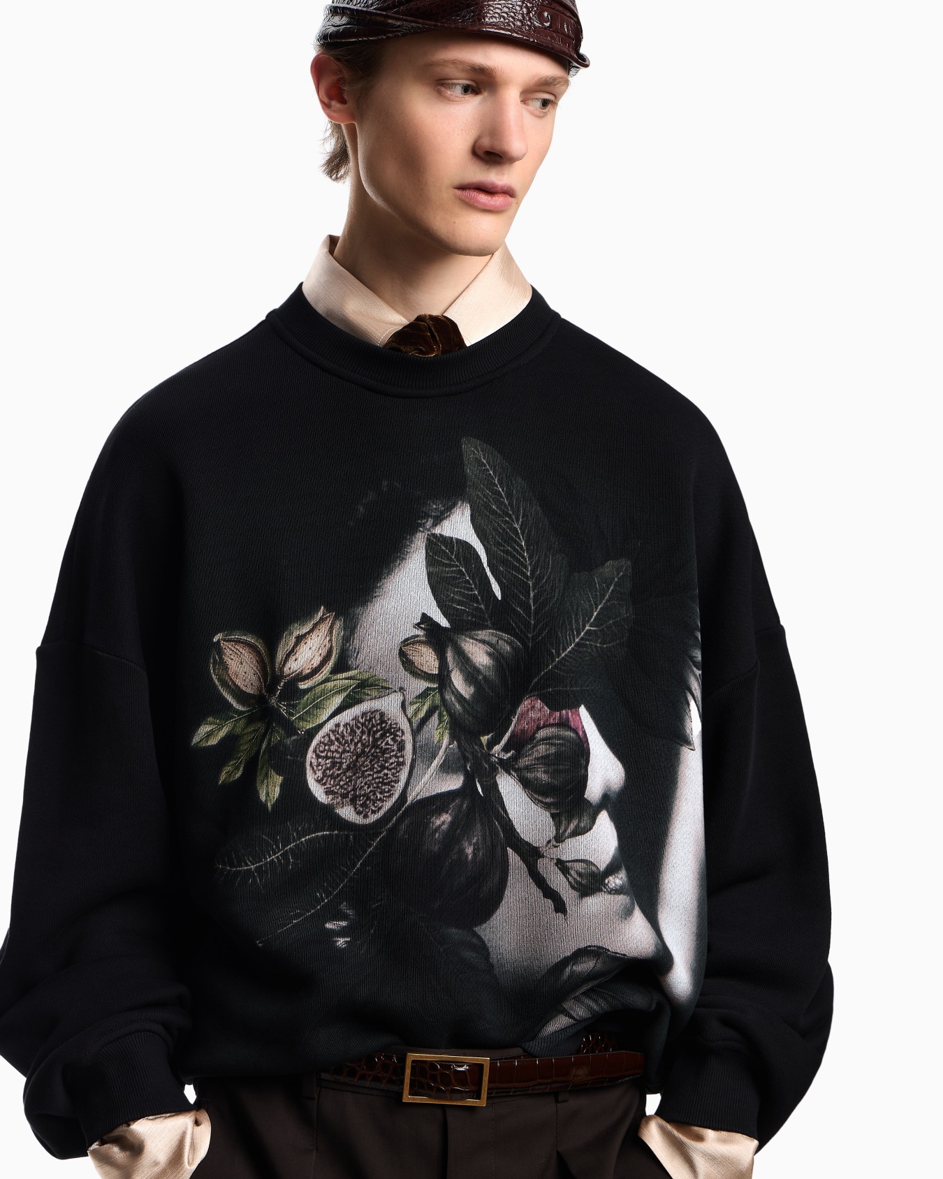 ASV jersey twill sweatshirt with woman and foliage print Slide 4