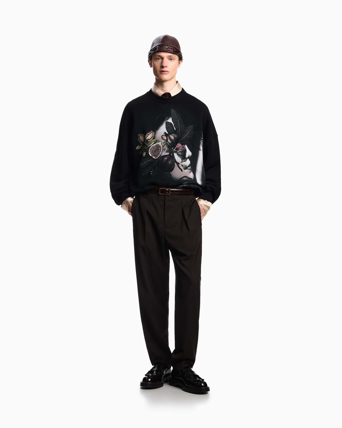 ASV jersey twill sweatshirt with woman and foliage print Slide 1