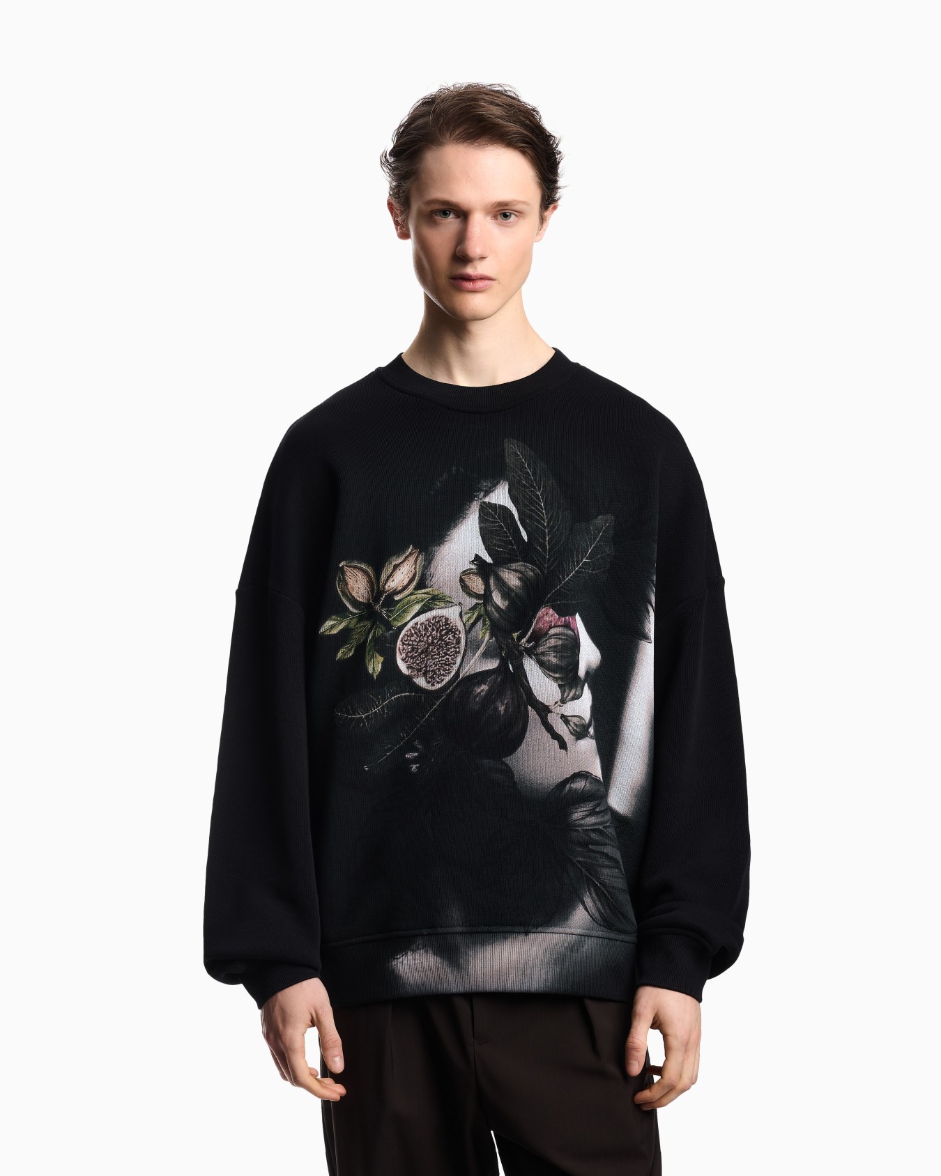 ASV jersey twill sweatshirt with woman and foliage print Slide 3