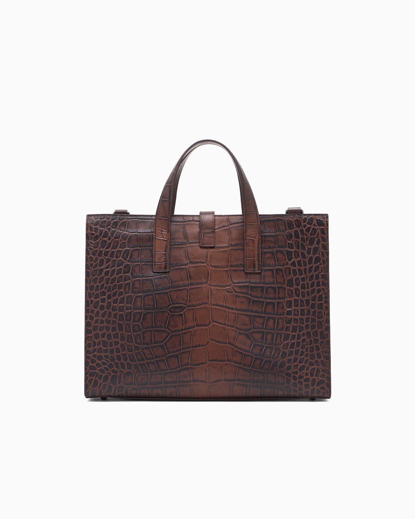 Businesstasche aus Leder mit Kroko-Print Folie 2