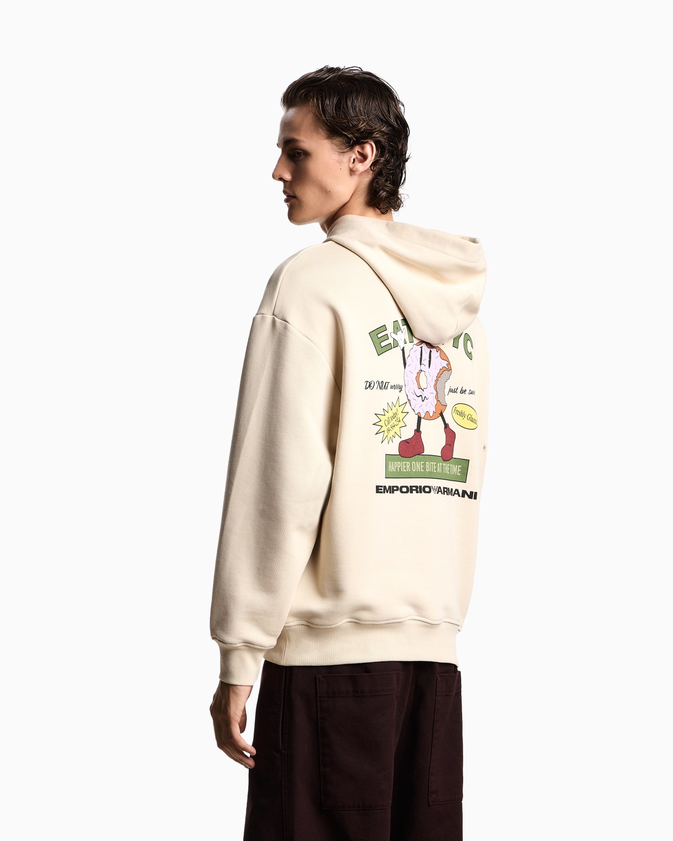 ASV New York Capsule Collection EAT NYC print jersey hooded sweatshirt Slide 2