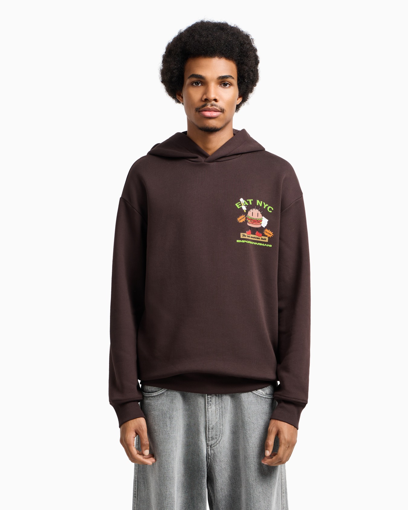 ASV New York Capsule Collection EAT NYC print jersey hooded sweatshirt Slide 4
