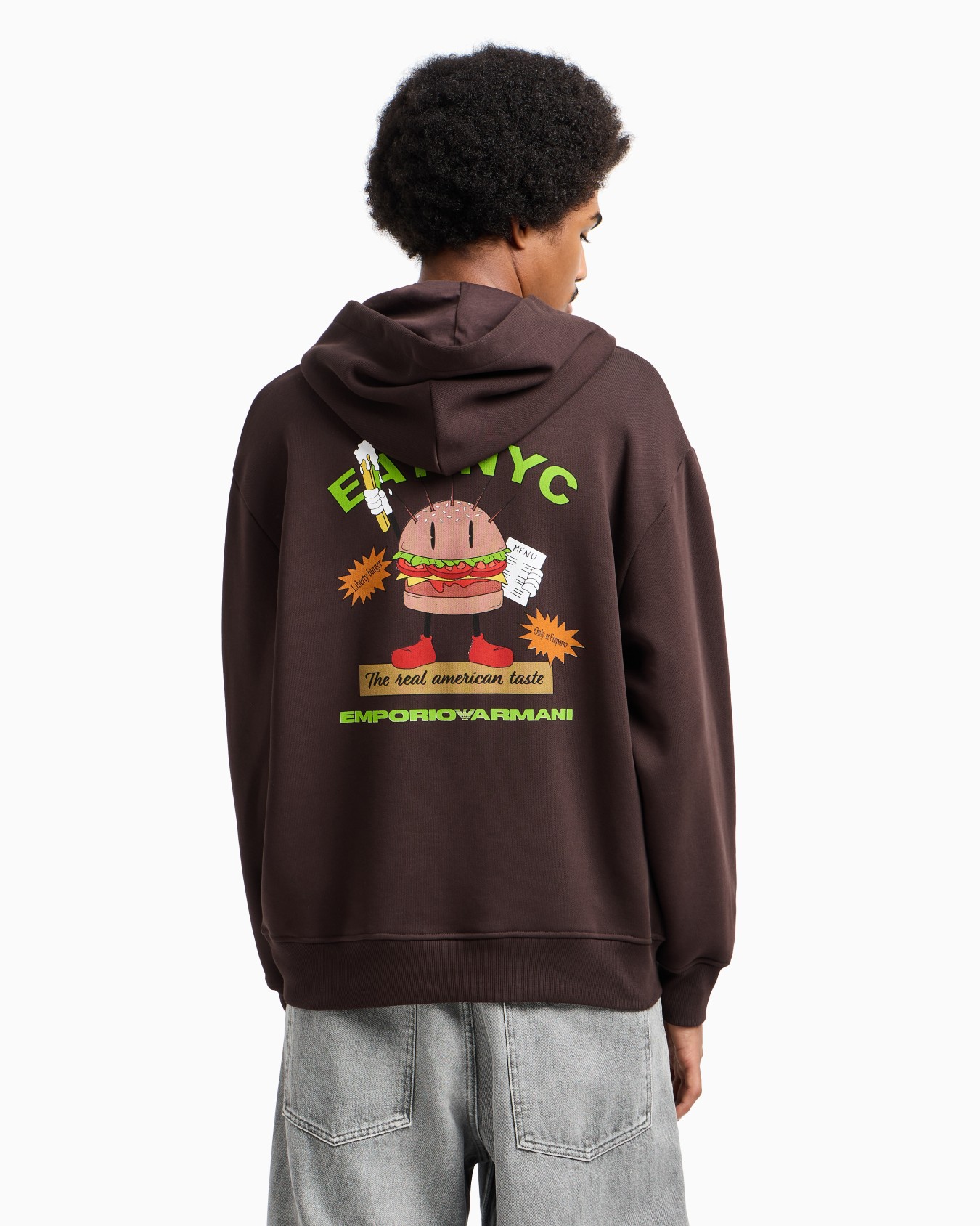 ASV New York Capsule Collection EAT NYC print jersey hooded sweatshirt Slide 3