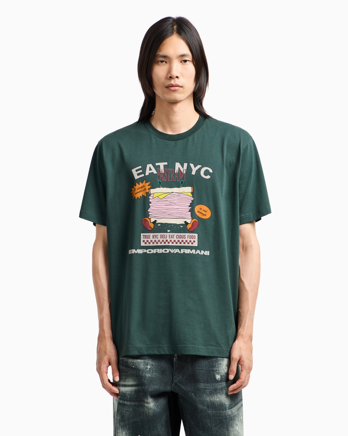 ASV New York Capsule Collection EAT NYC print jersey T-shirt Slide 3