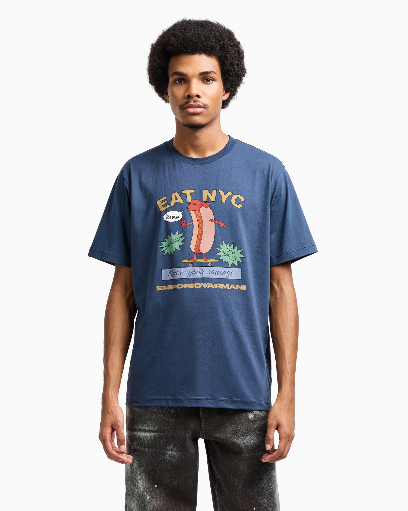 ASV New York Capsule Collection EAT NYC print jersey T-shirt Slide 3