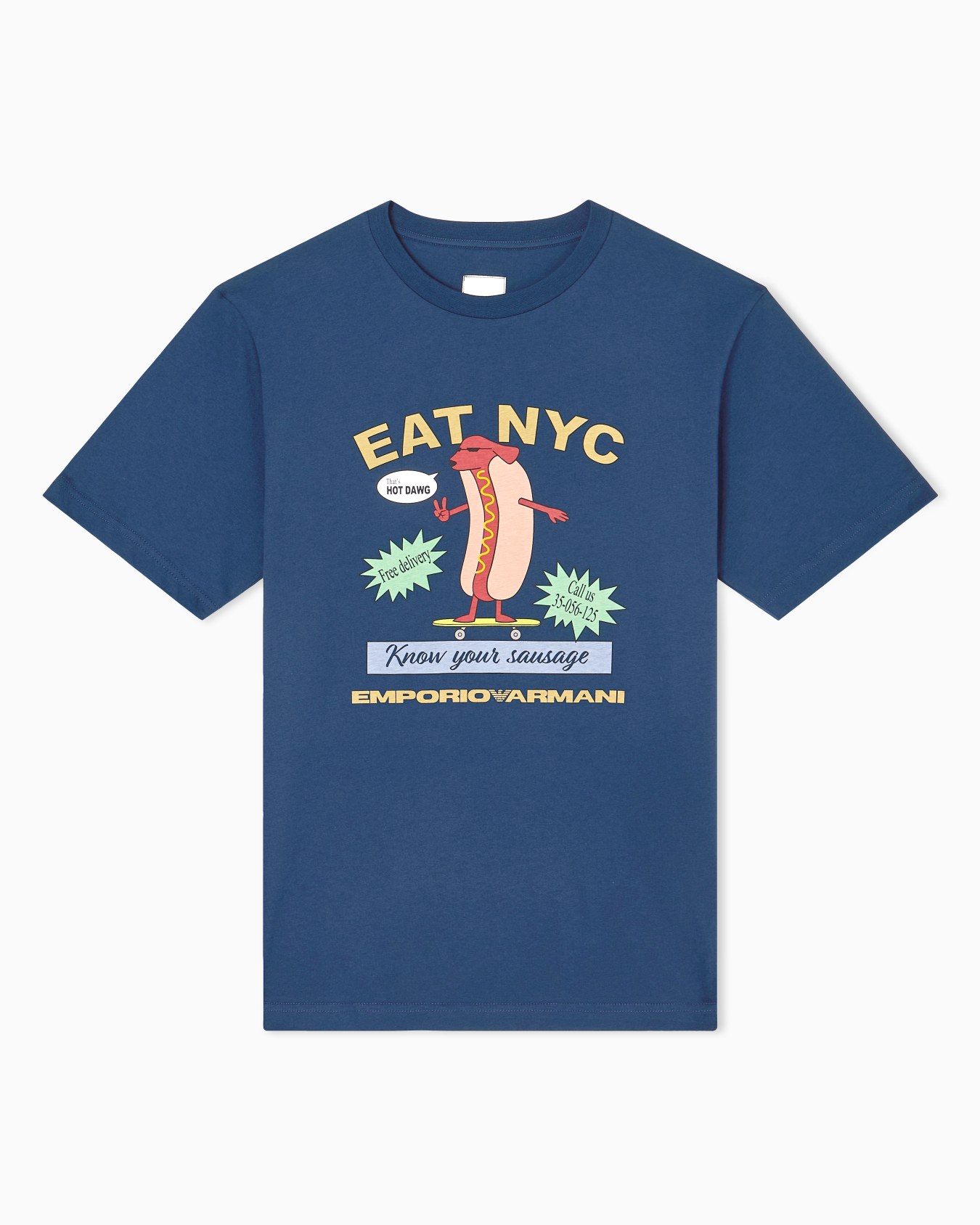 ASV New York Capsule Collection EAT NYC print jersey T-shirt Slide 0