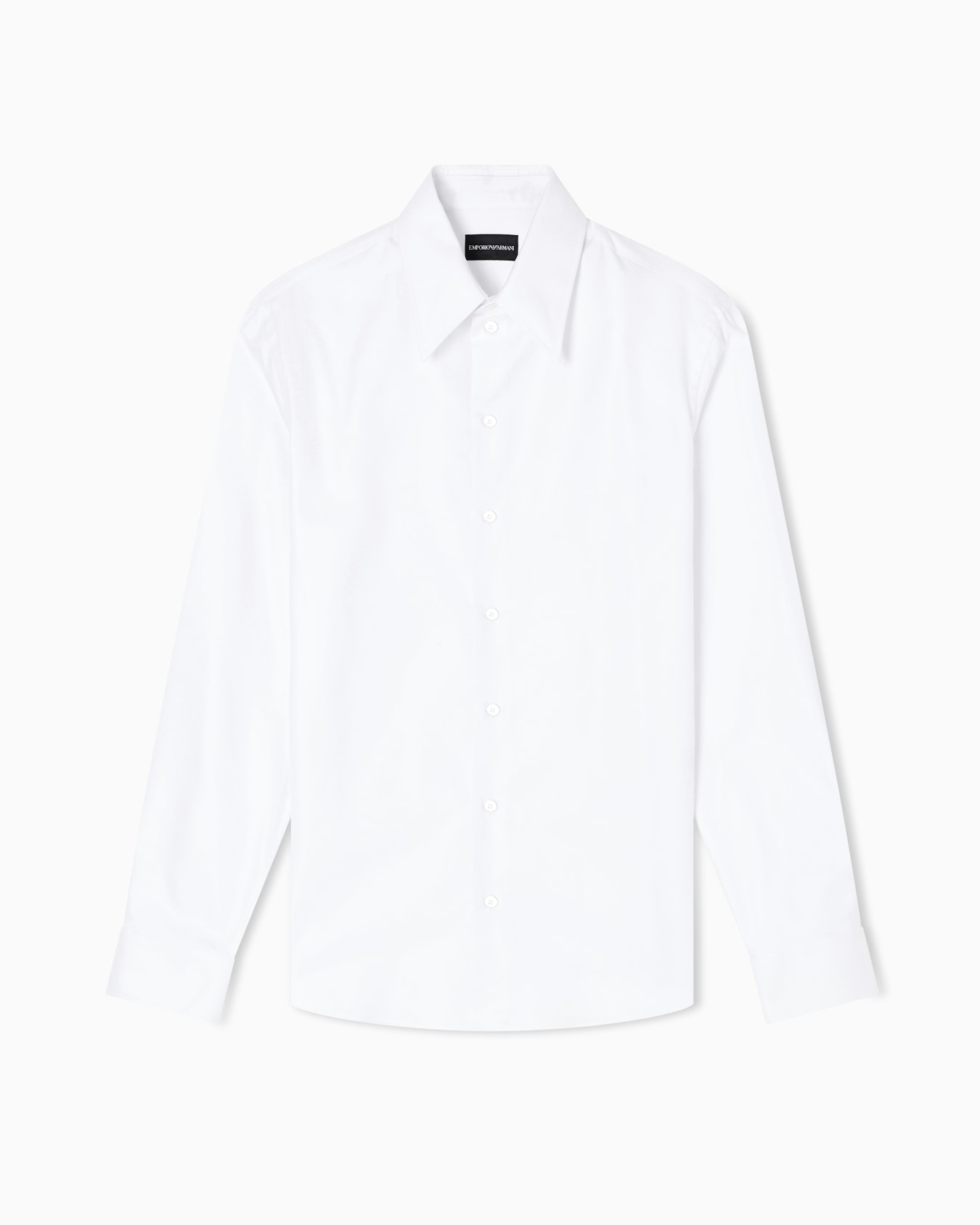 Jacquard shirt with foliage embroidery and motif Slide 0