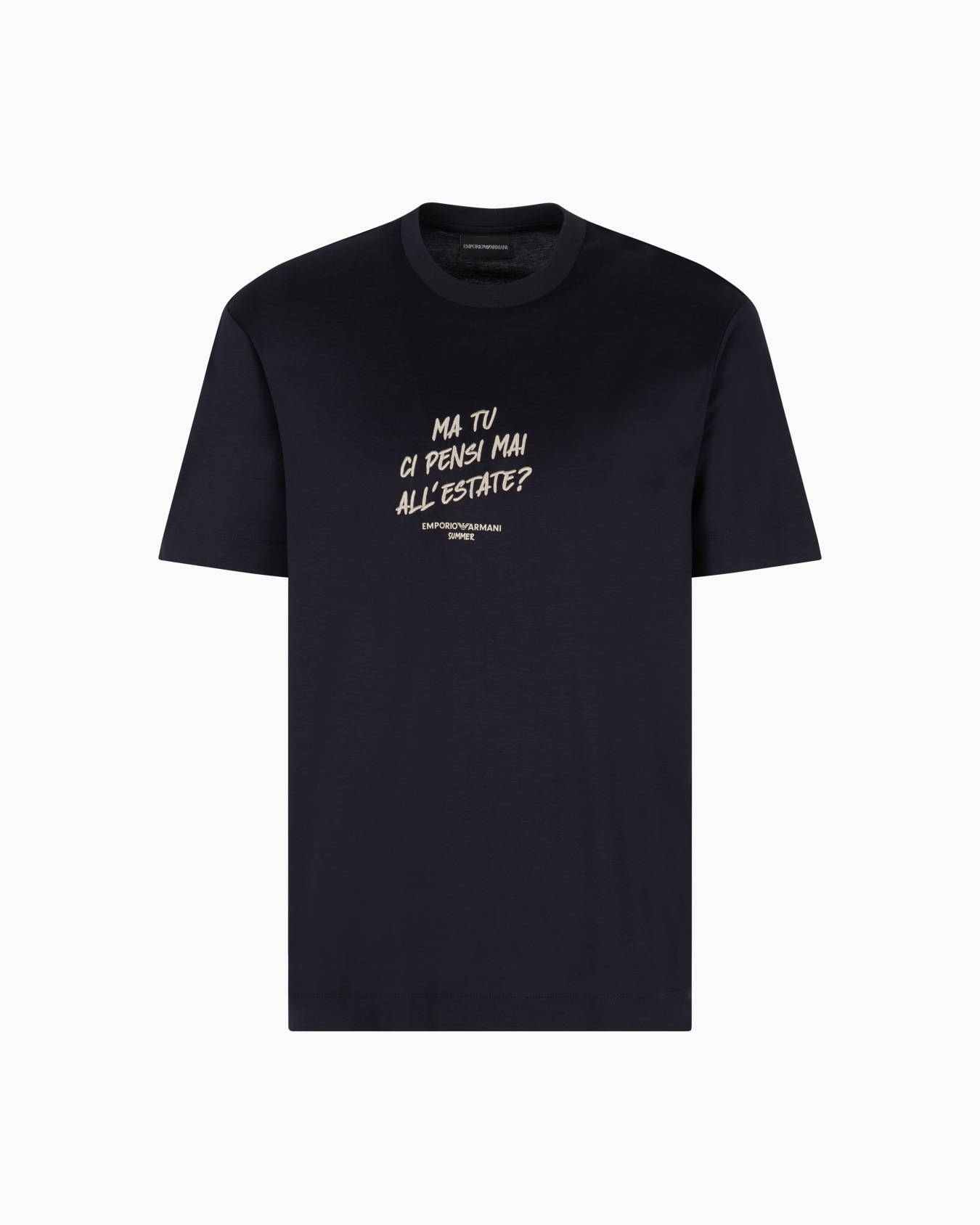 ASV Lyocell-blend jersey T-shirt with embroidered Summer Mood slogan Slide 0