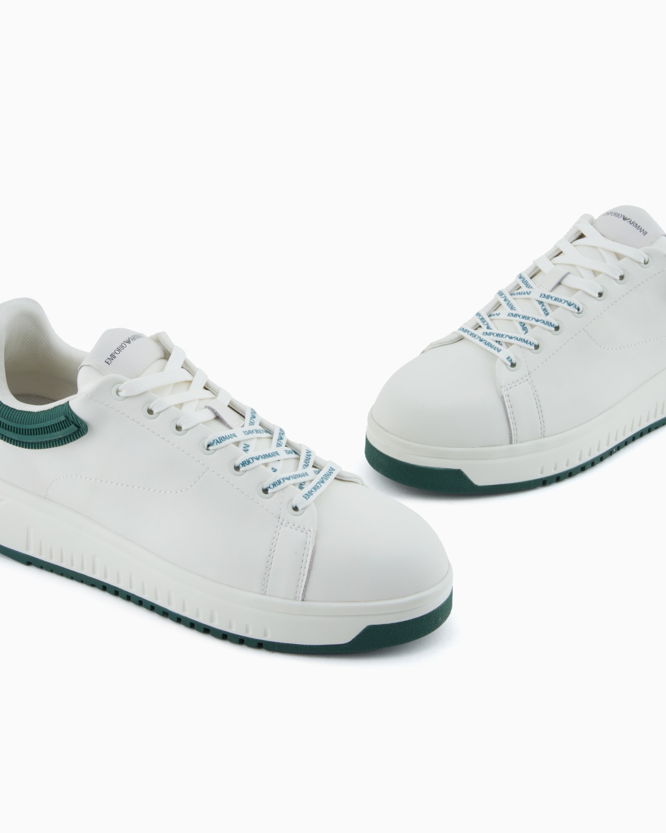 Leather sneakers with rubber back knurled sole Slide 4