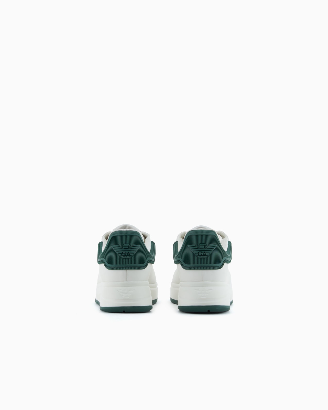 Leather sneakers with rubber back knurled sole Slide 3