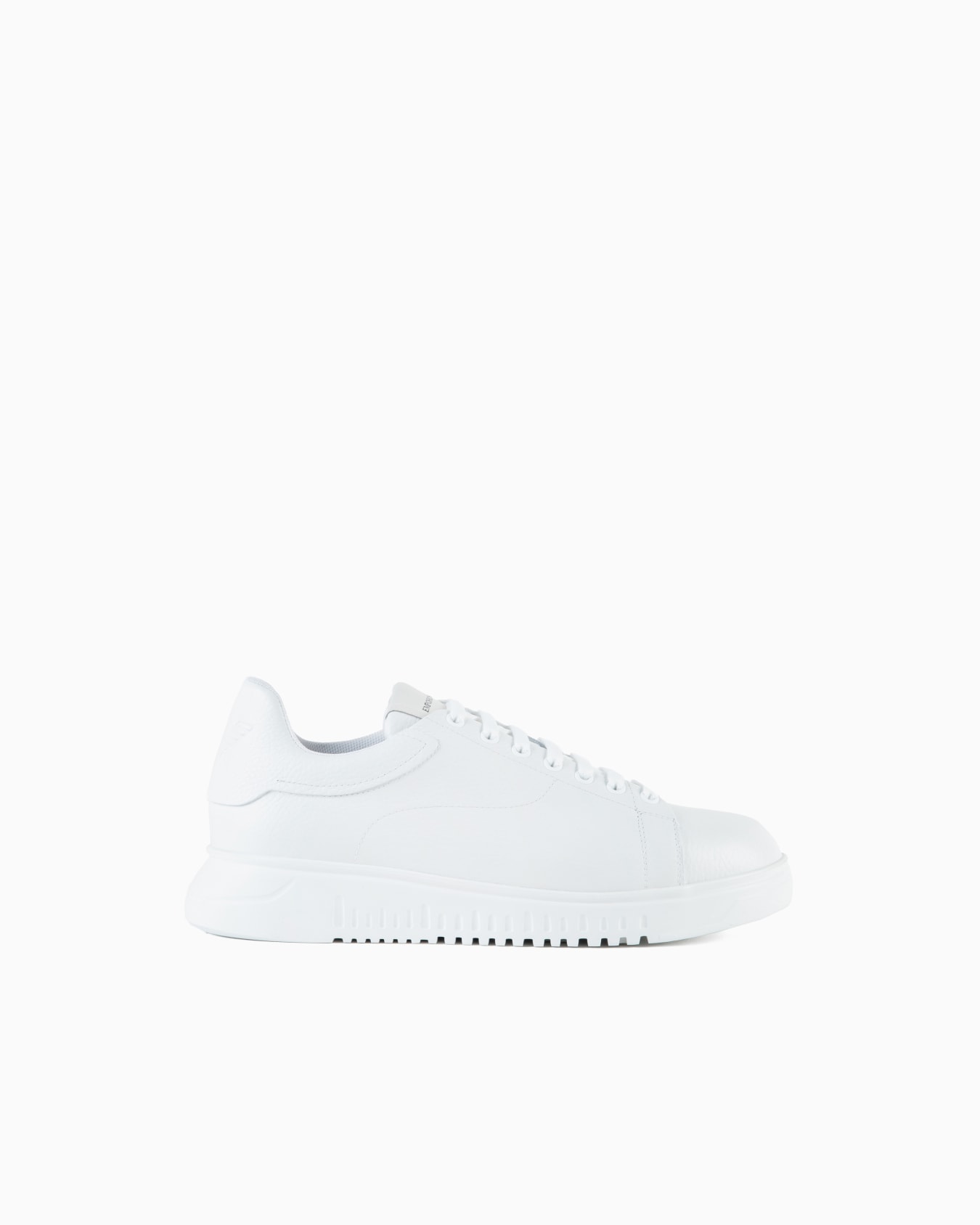 Tumbled leather sneakers with knurled soles Slide 0