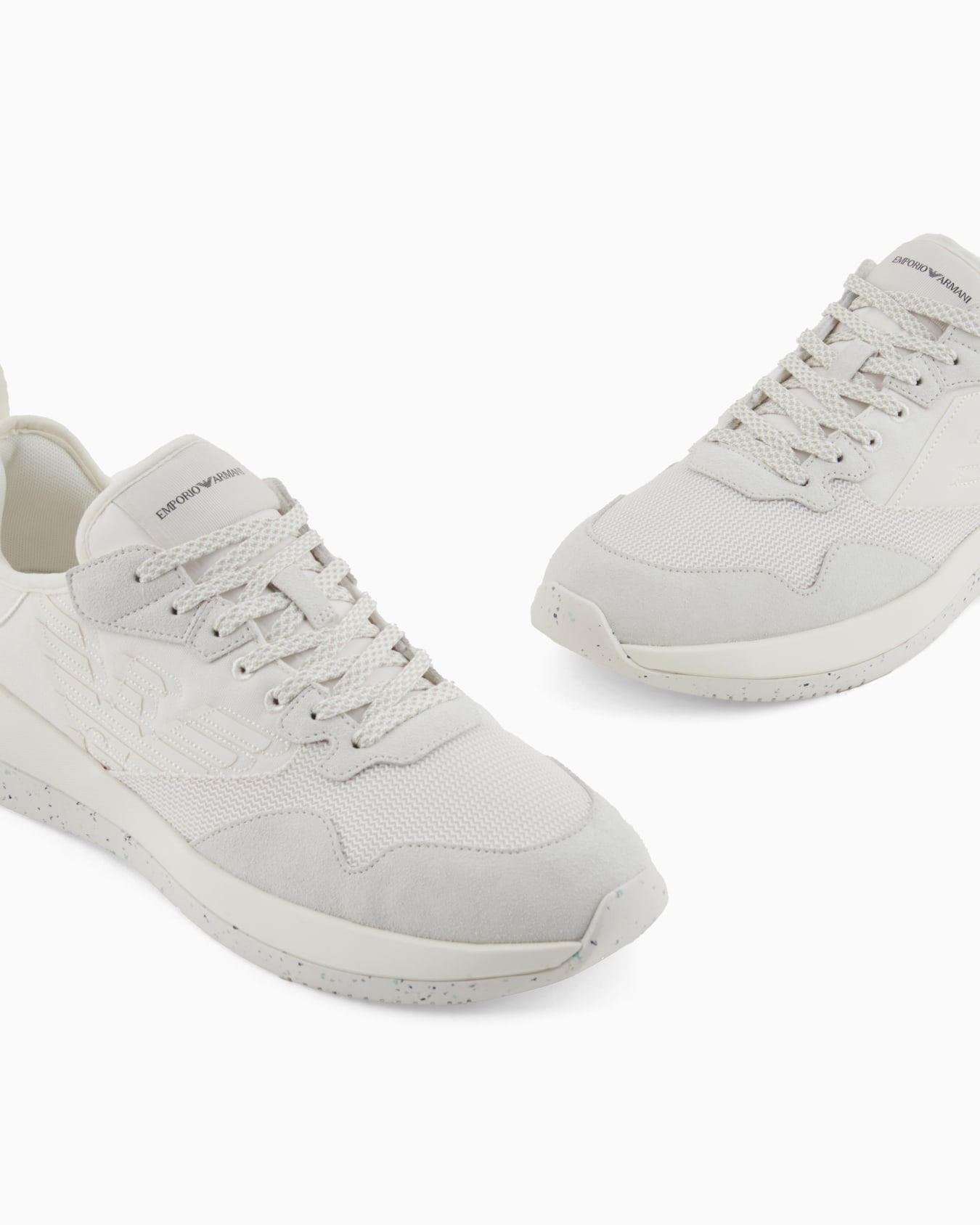 Nylon sneakers with leather and mesh details Slide 4