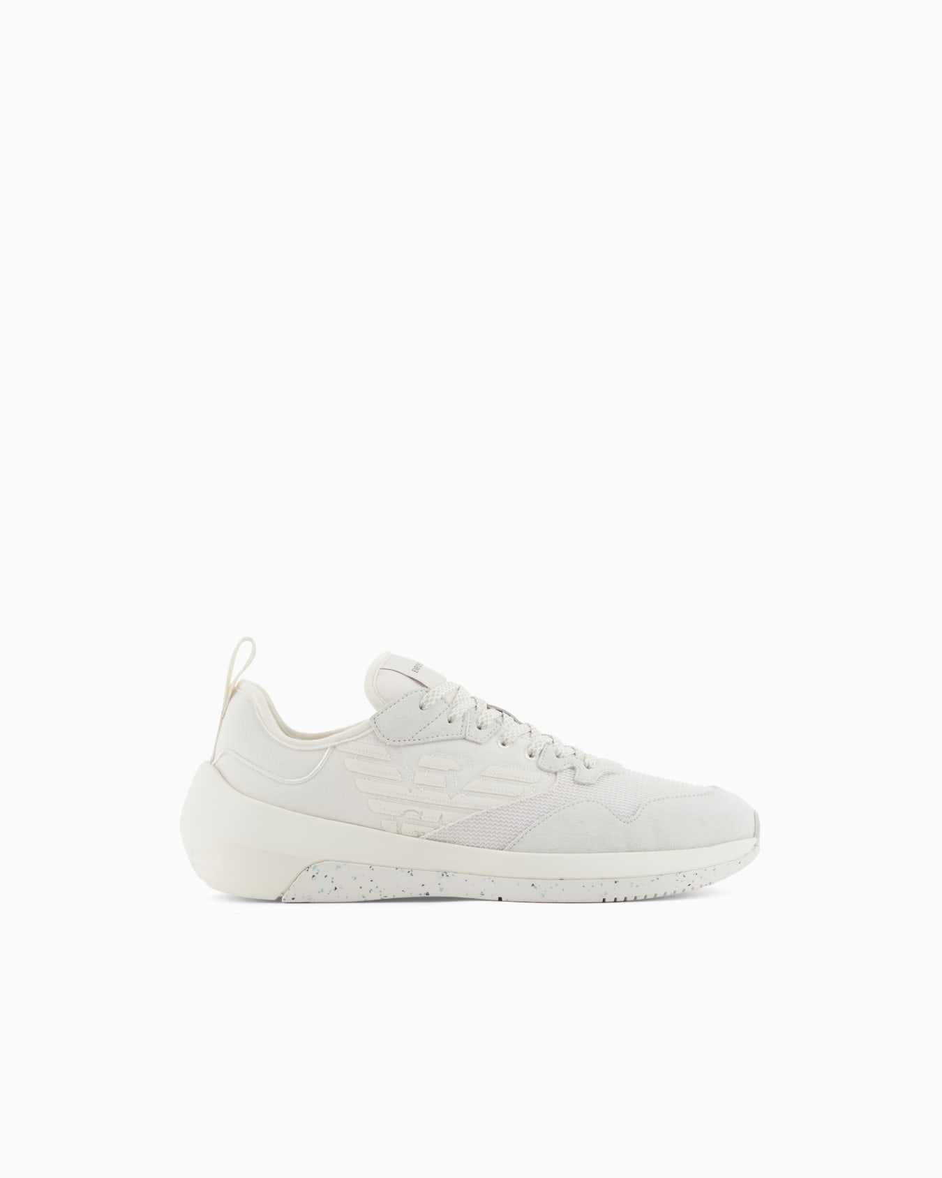 Nylon sneakers with leather and mesh details Slide 0